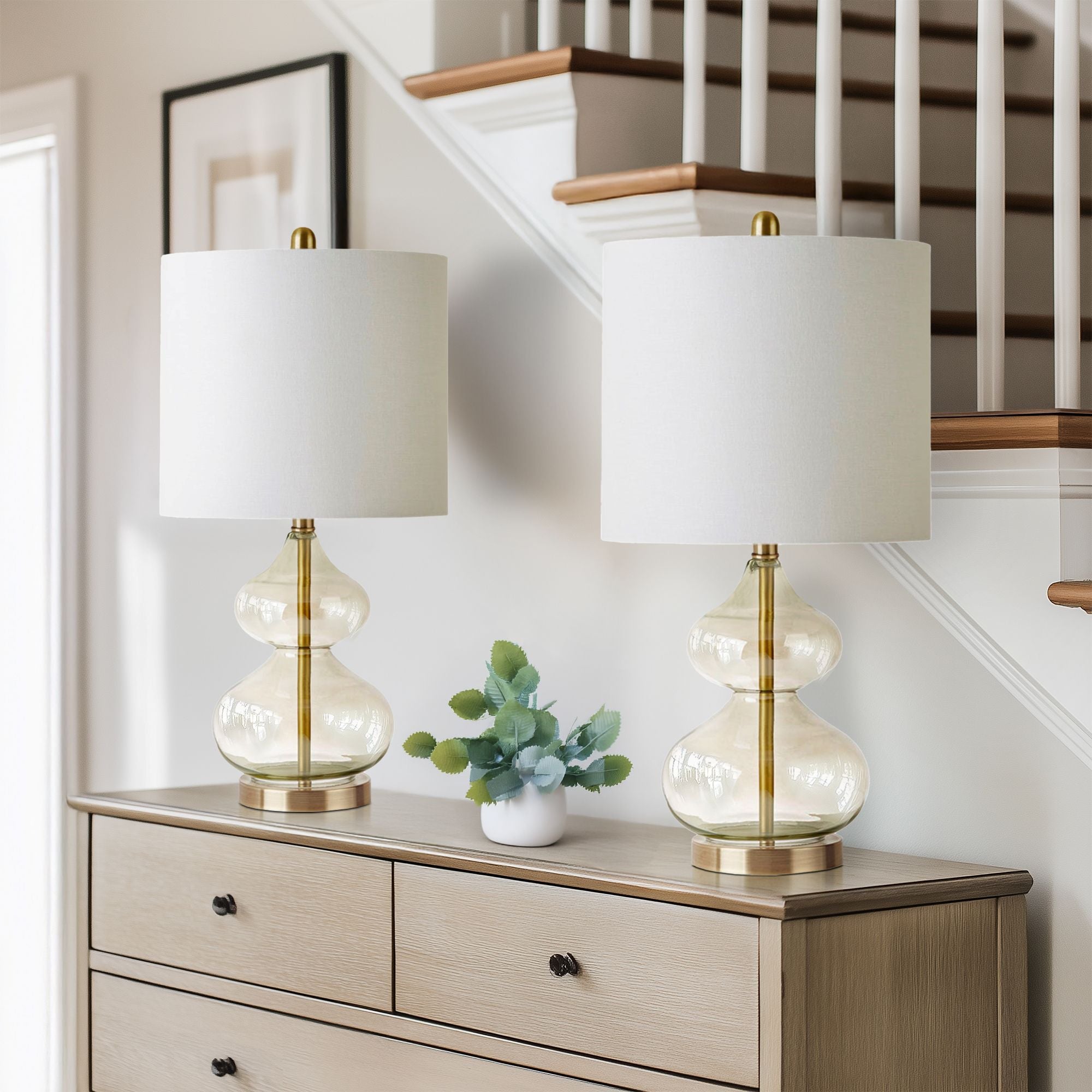 Ellipse Embossed Boho Table Lamp