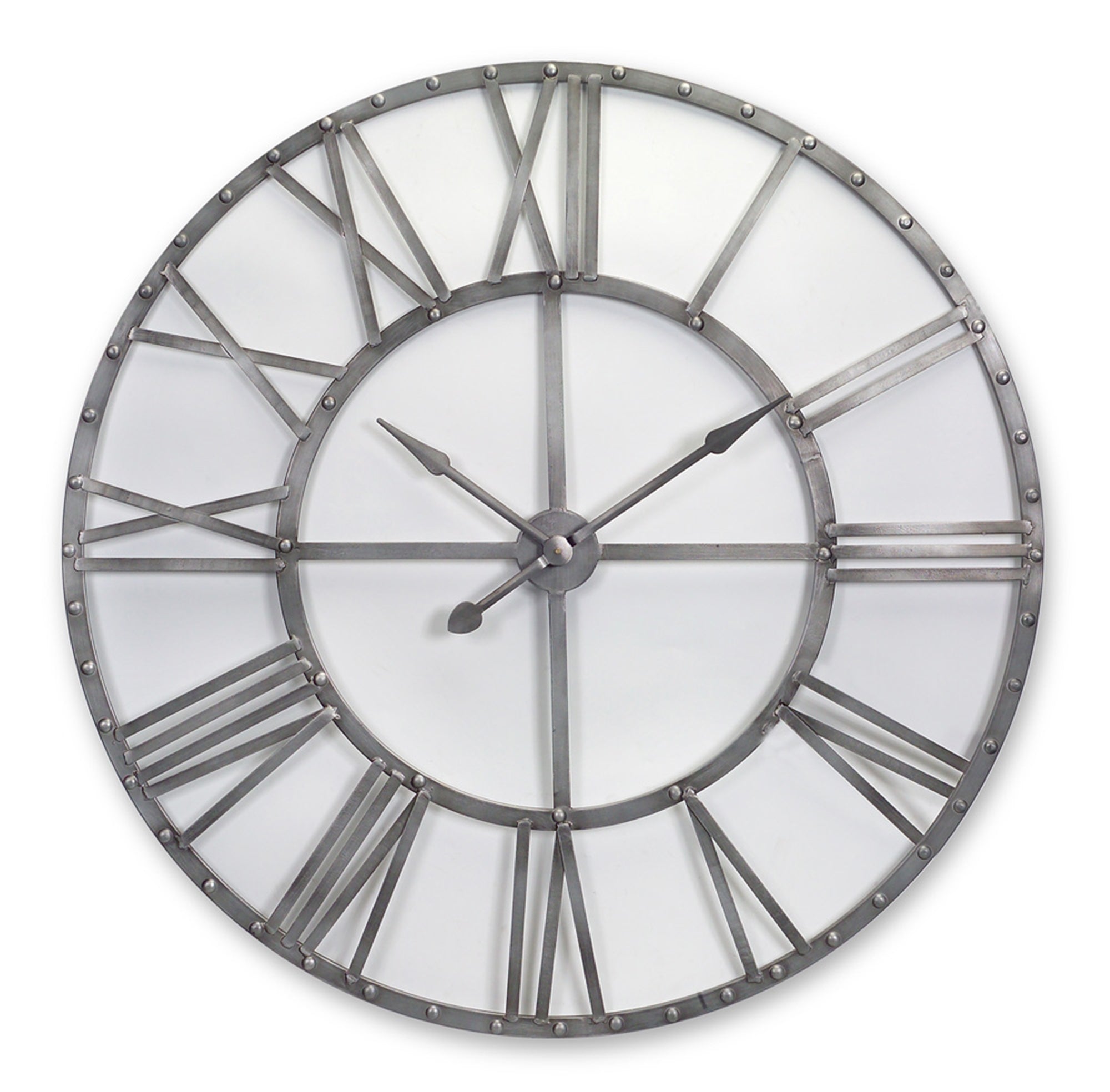Oversized Metal Wall Clock 46"D Metal (Requires 1 AA Battery, Not Included)
