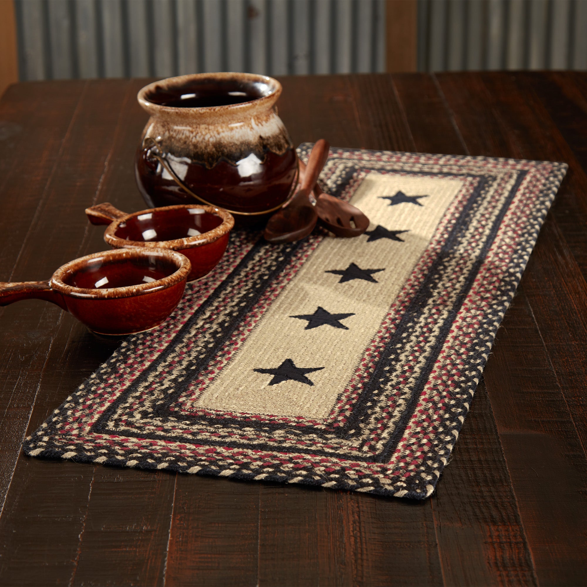 Colonial Star Jute Rect Runner