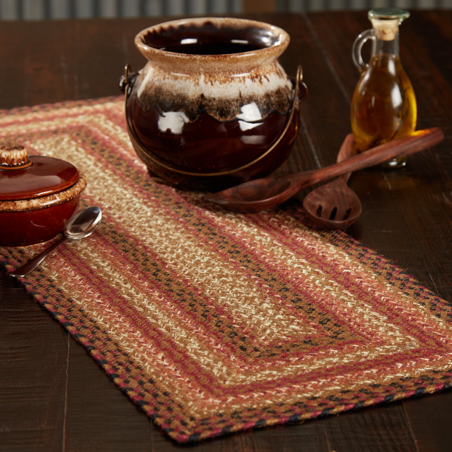 Ginger Spice Jute Rect Runner
