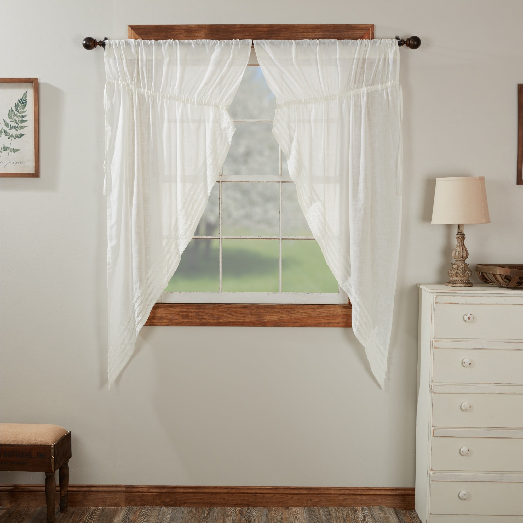 Kathryn Prairie Curtain Set of 2 63Lx36Wx18