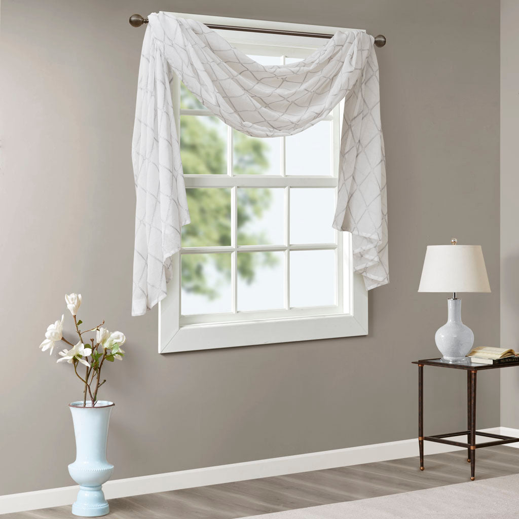 Irina Diamond Sheer Window Curtain Panel