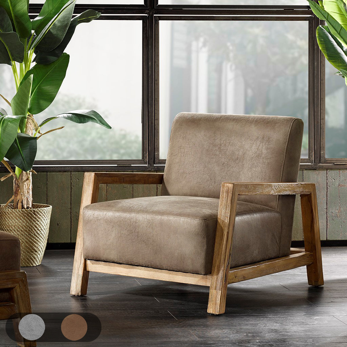 Easton Faux Leather Accent Chair