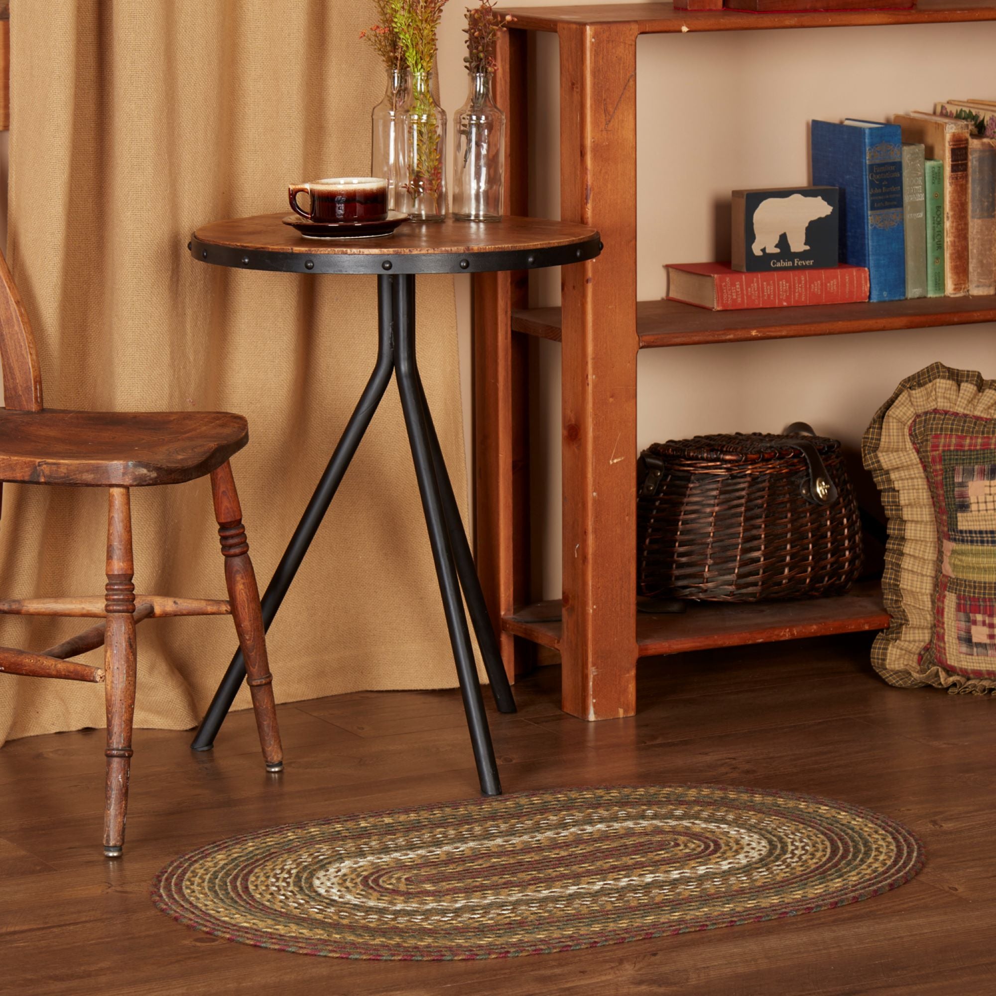 Tea Cabin Jute Rug Oval 24x36