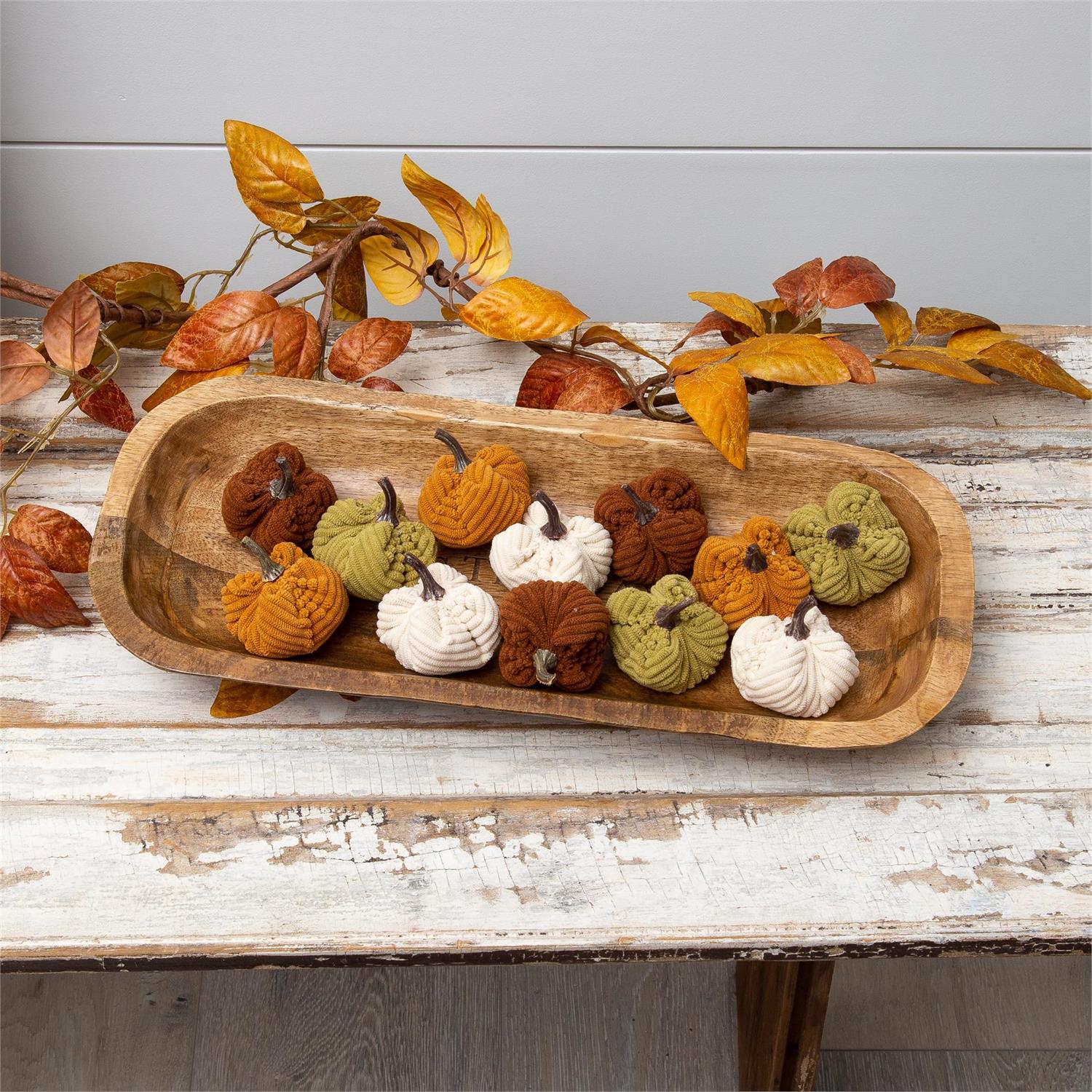 Mini Corduroy Harvest Pumpkins (S/12)