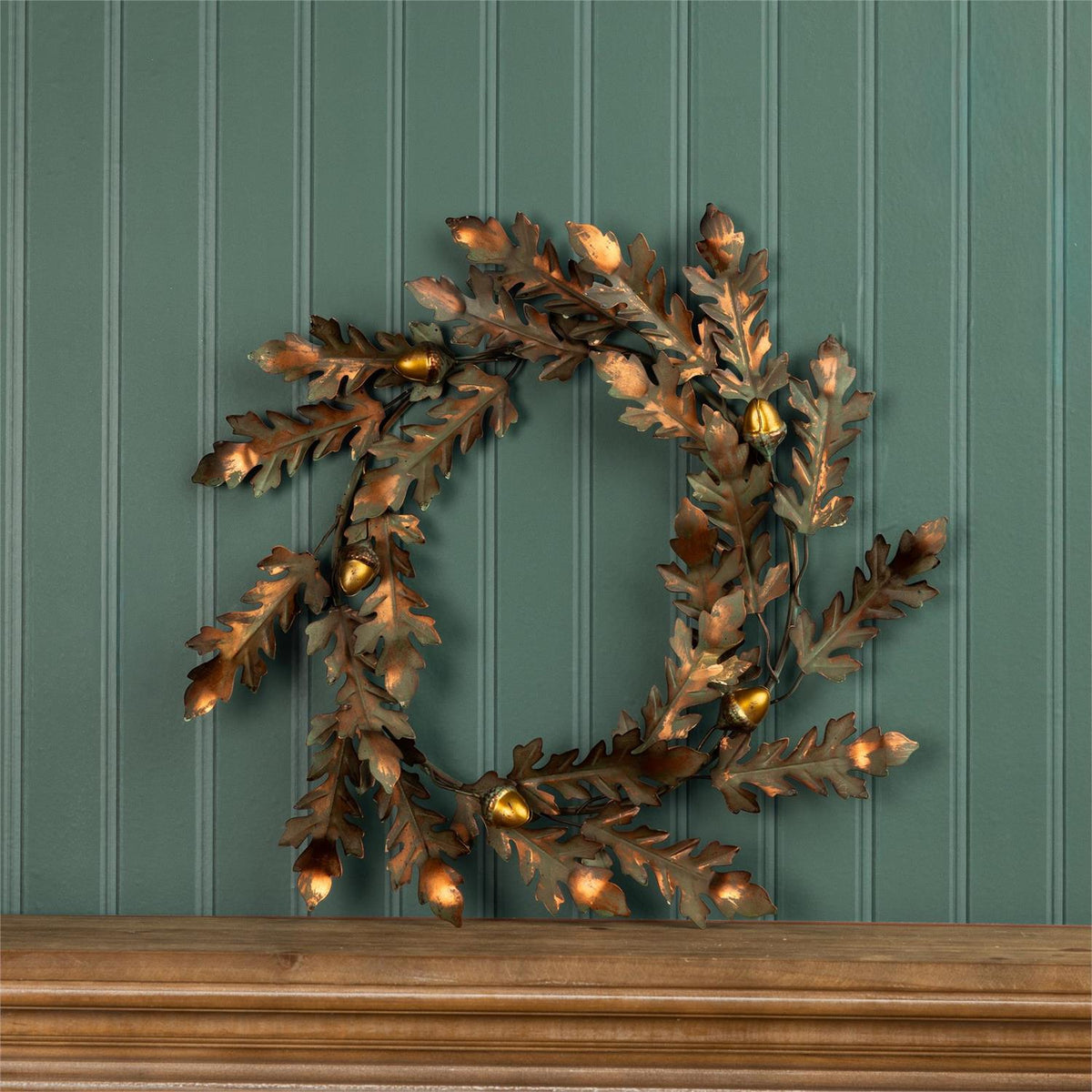 Wreath - Bronze Oak Leaves