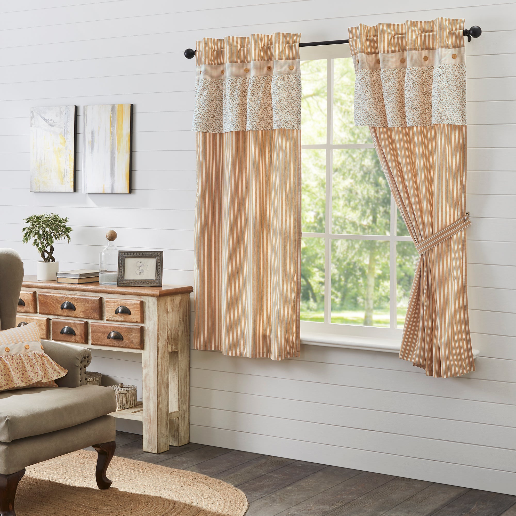 Camilia Ruffled Short Panel Set of 2