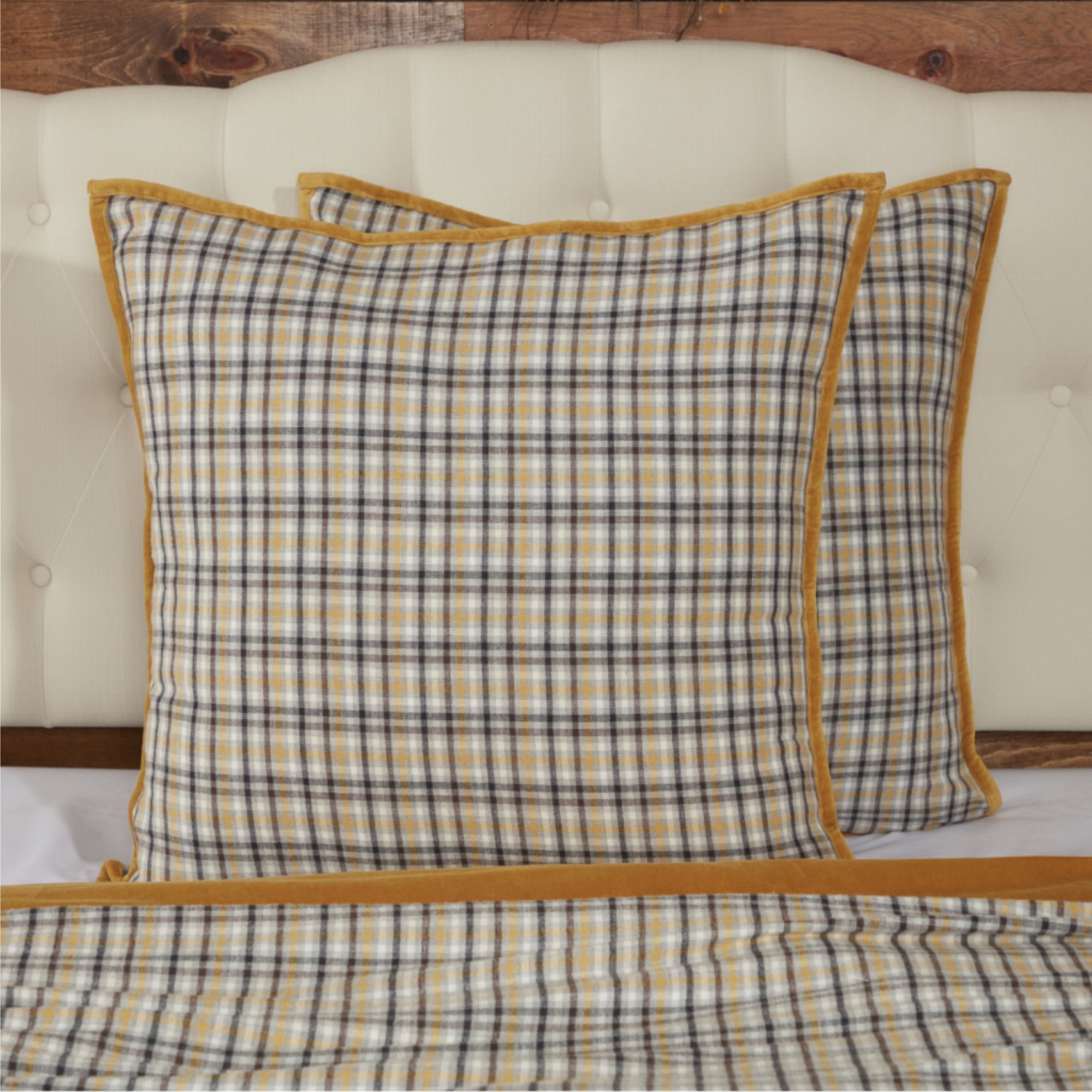 Morning Meadow Plaid Fabric Euro Sham