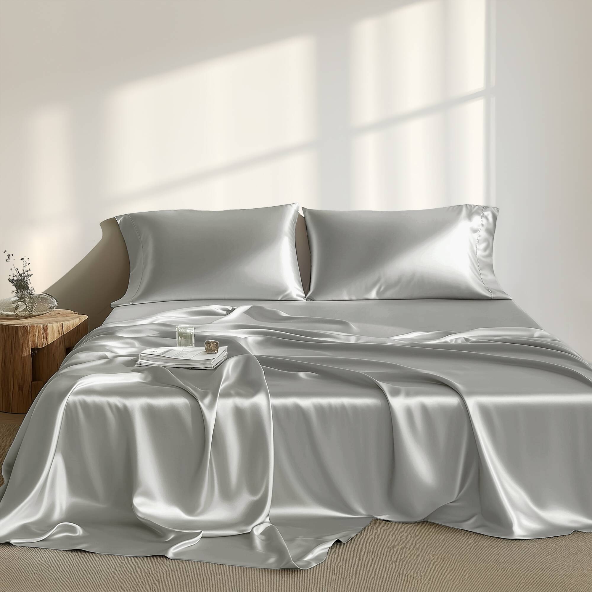 Satin Luxury 6 PC Sheet Set