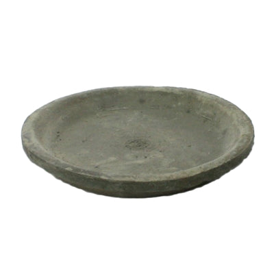 Rustic Terra Cotta Saucer 7.5 in - Moss Grey (5610055696541)