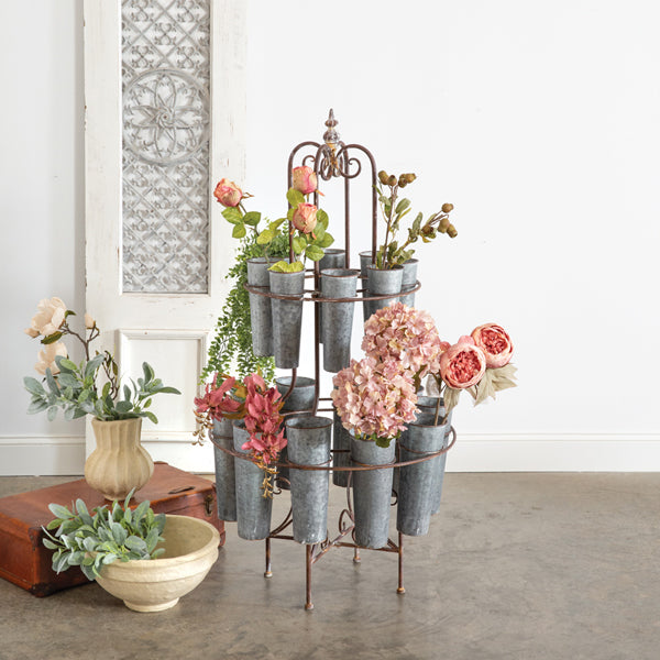Two-Tiered Round Flower Display