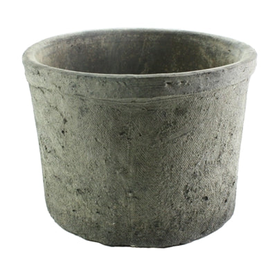 Rustic Terra Cotta Cylinder - Sm - Moss Grey (5610055532701)