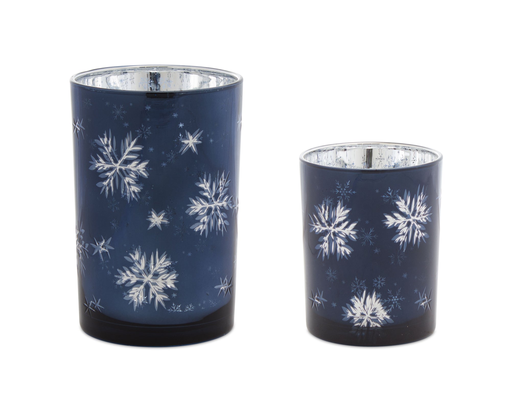 Candle Holder (Set of 2) 5"H, 7"H Glass