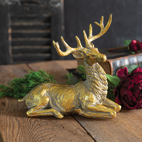Kneeling Reindeer Figurine