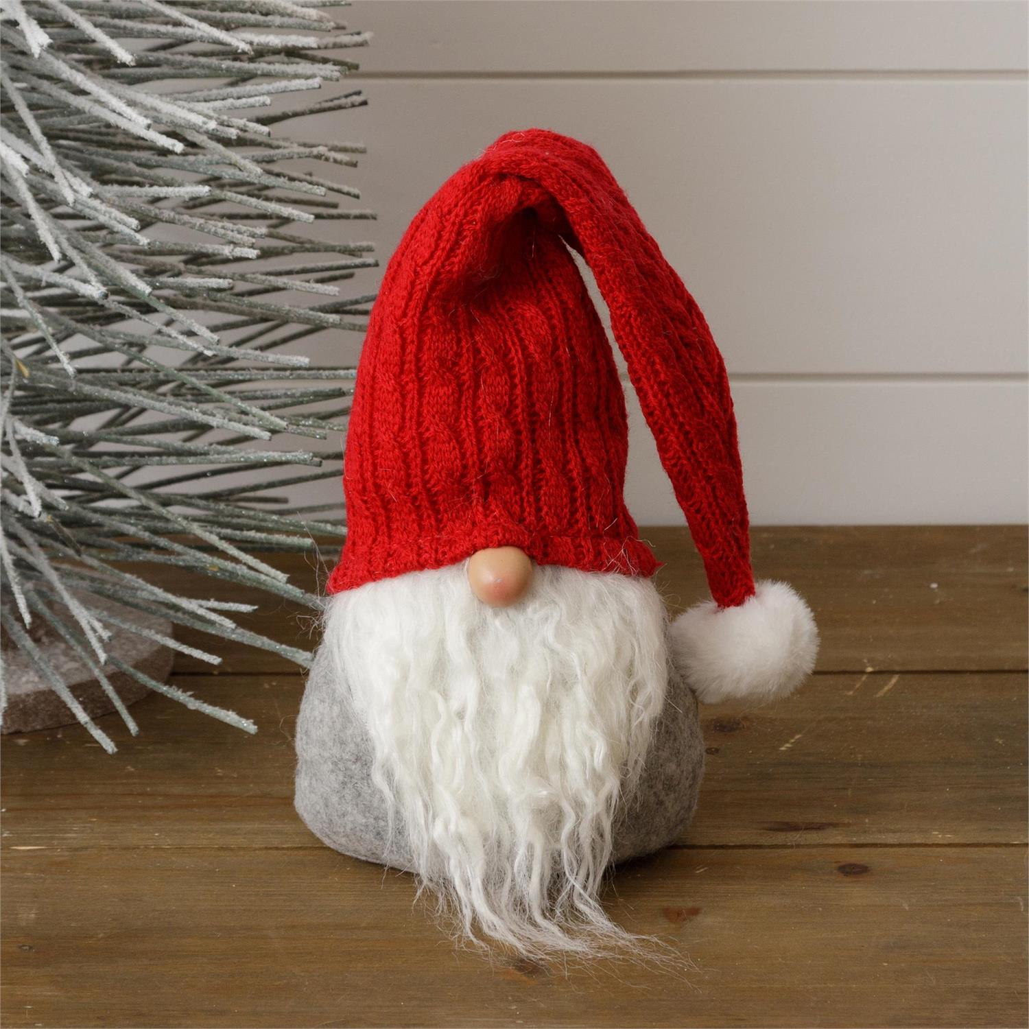 Weighted Gnome - Gray With Red Hat
