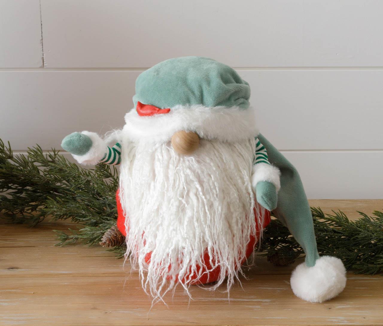 Santa Gnome Tumbler, Red Body And Green Hat