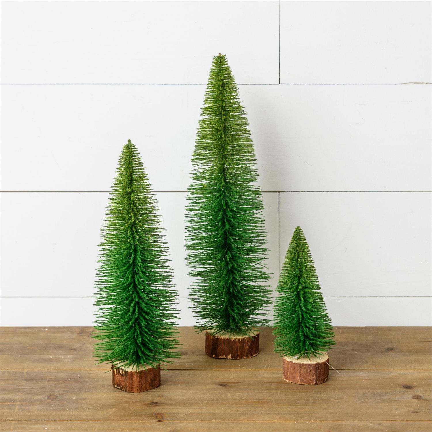 Soft Touch Bottle Brush Trees, Green
