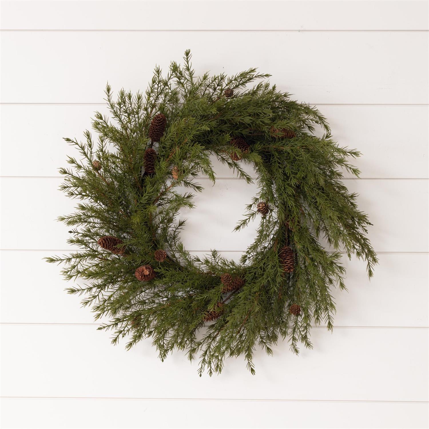 Fir Pine With Pinecones Wreath (L)