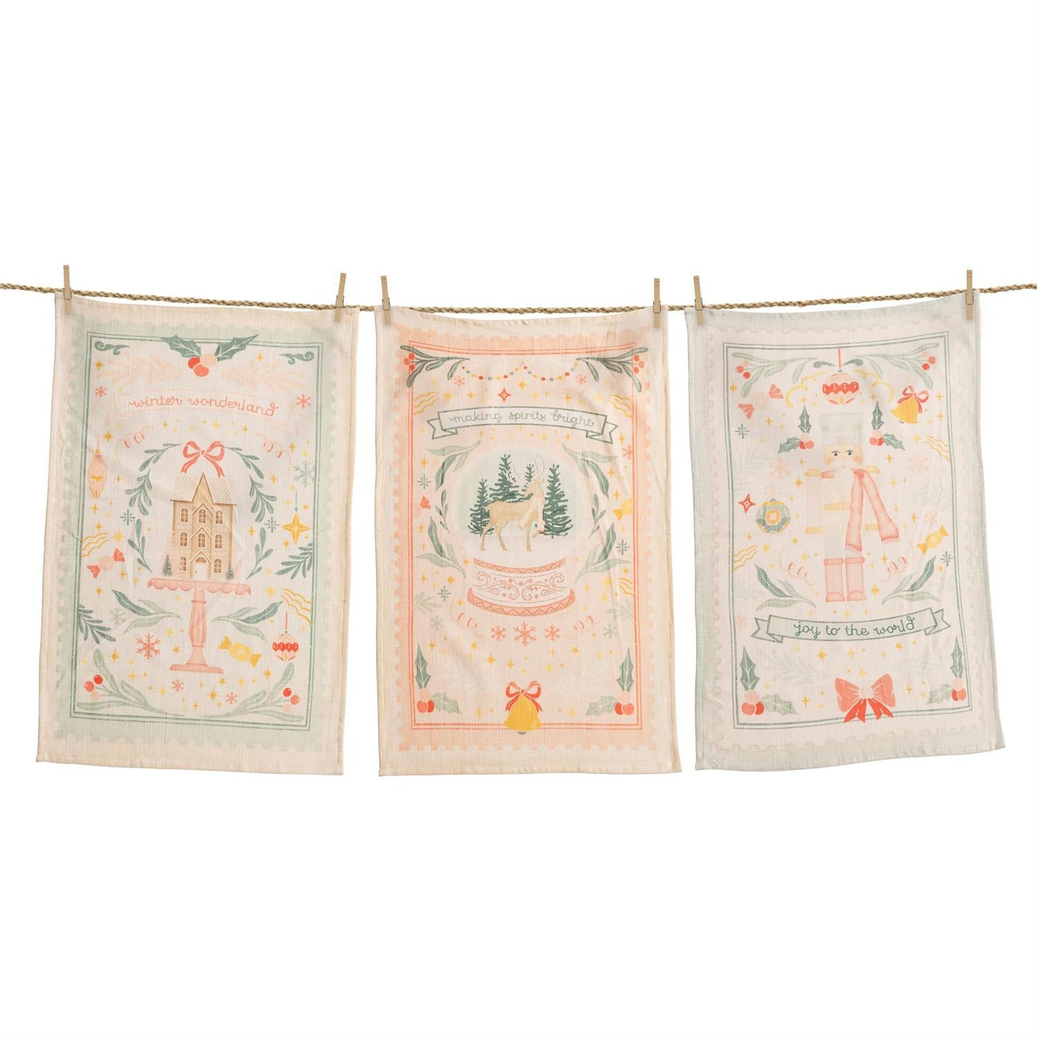 Christmas Joy Tea Towels (S/3)