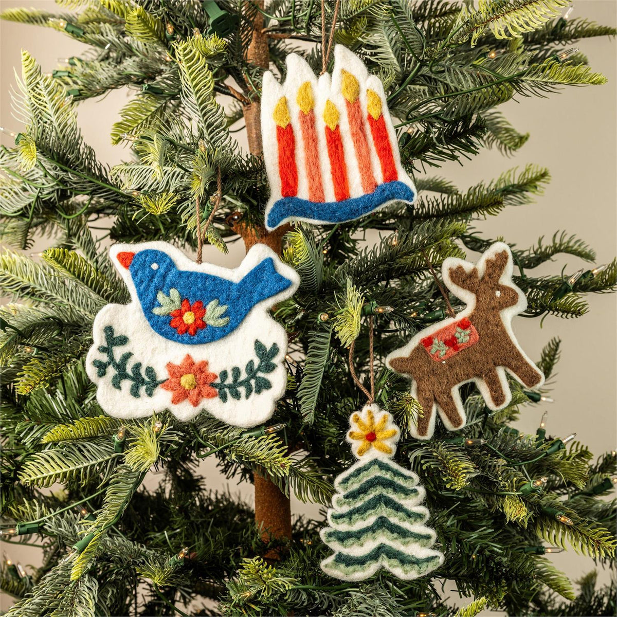Ornament - Woolen Folk Art Cutouts (4 Styles)