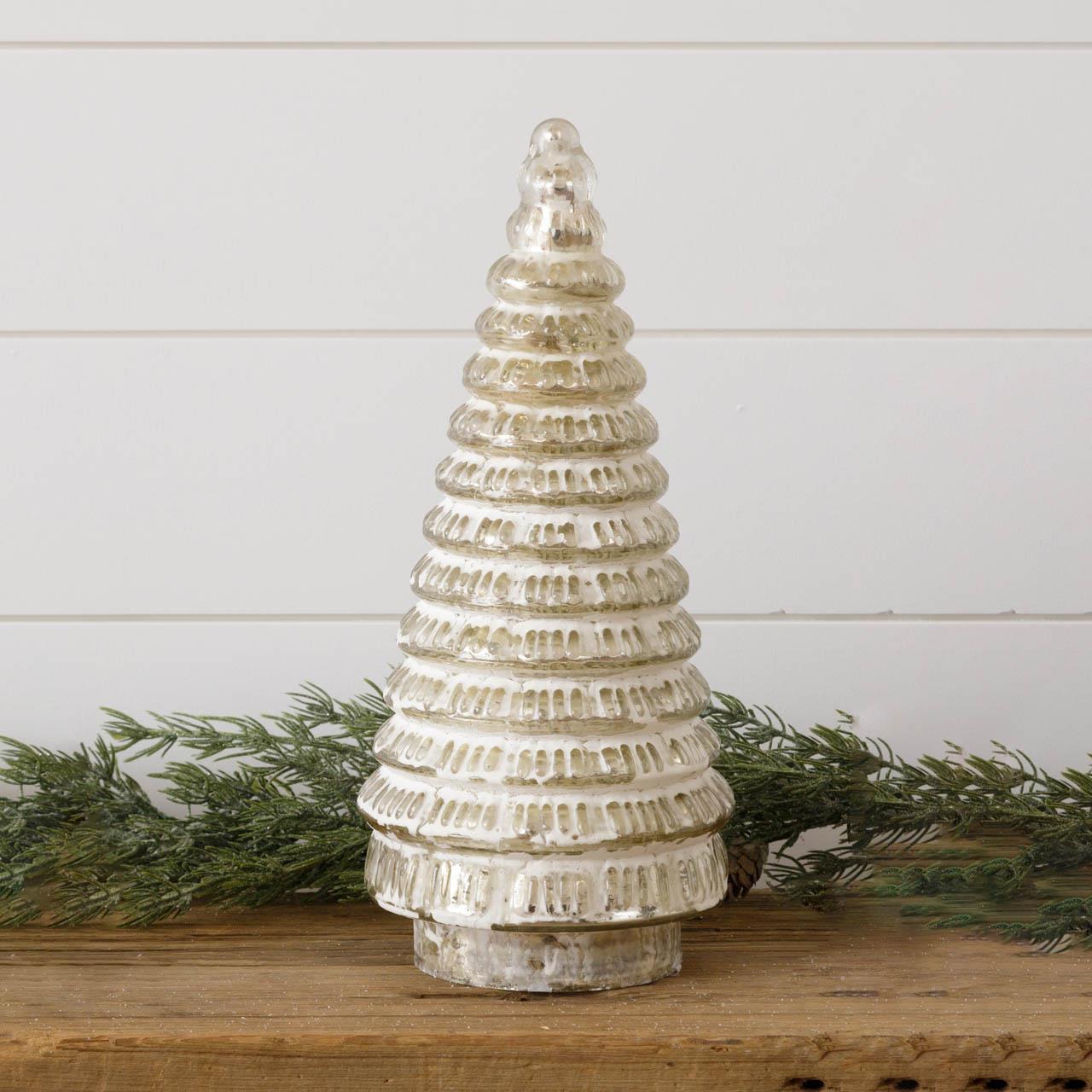 Distressed Mercury Glass Tree (L)