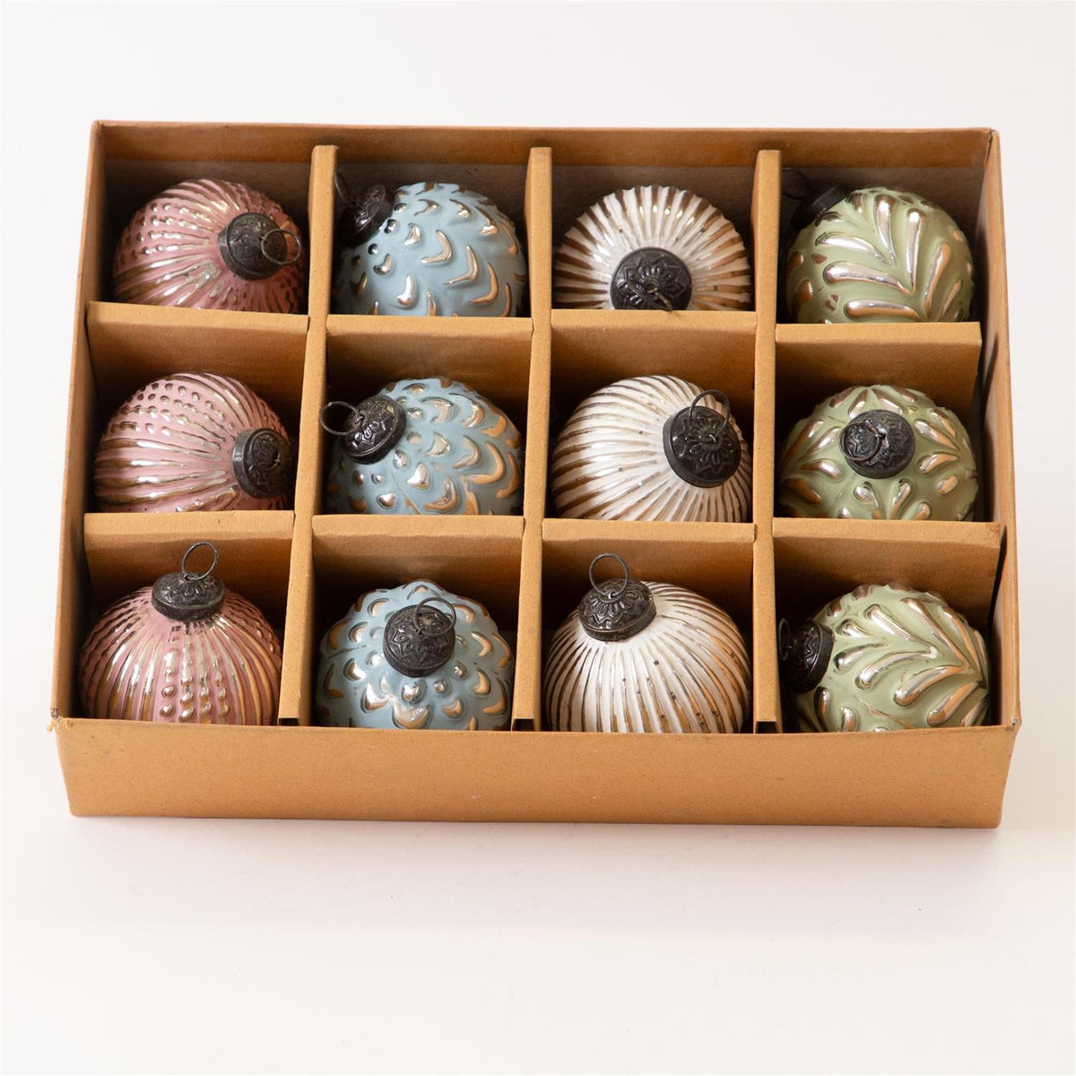 Pastel Textures Glass Ornaments