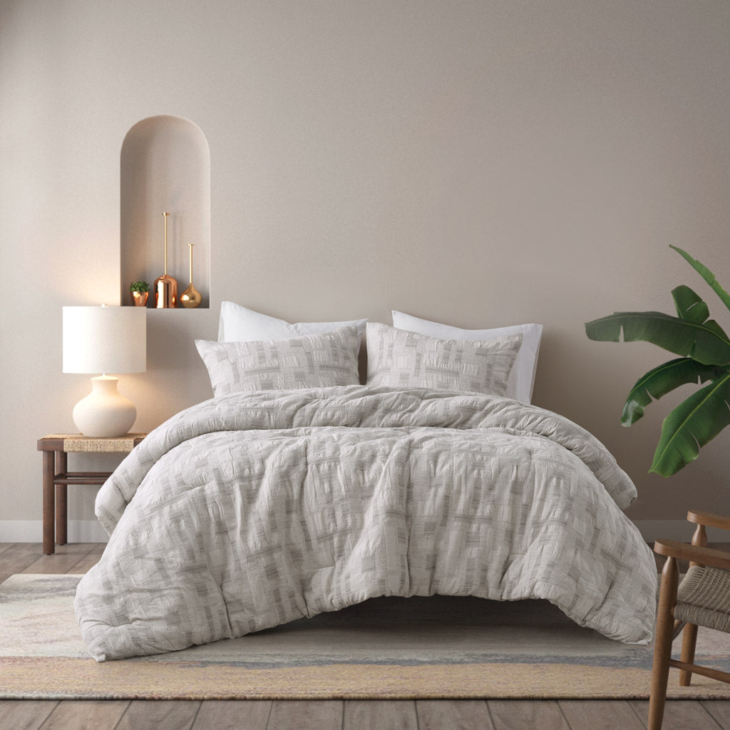 Cairo 3 Piece Cotton Jacquard Comforter Set