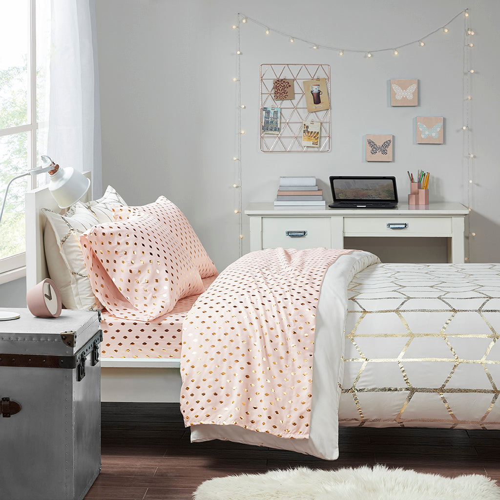 Metallic Dot Printed Sheet Set