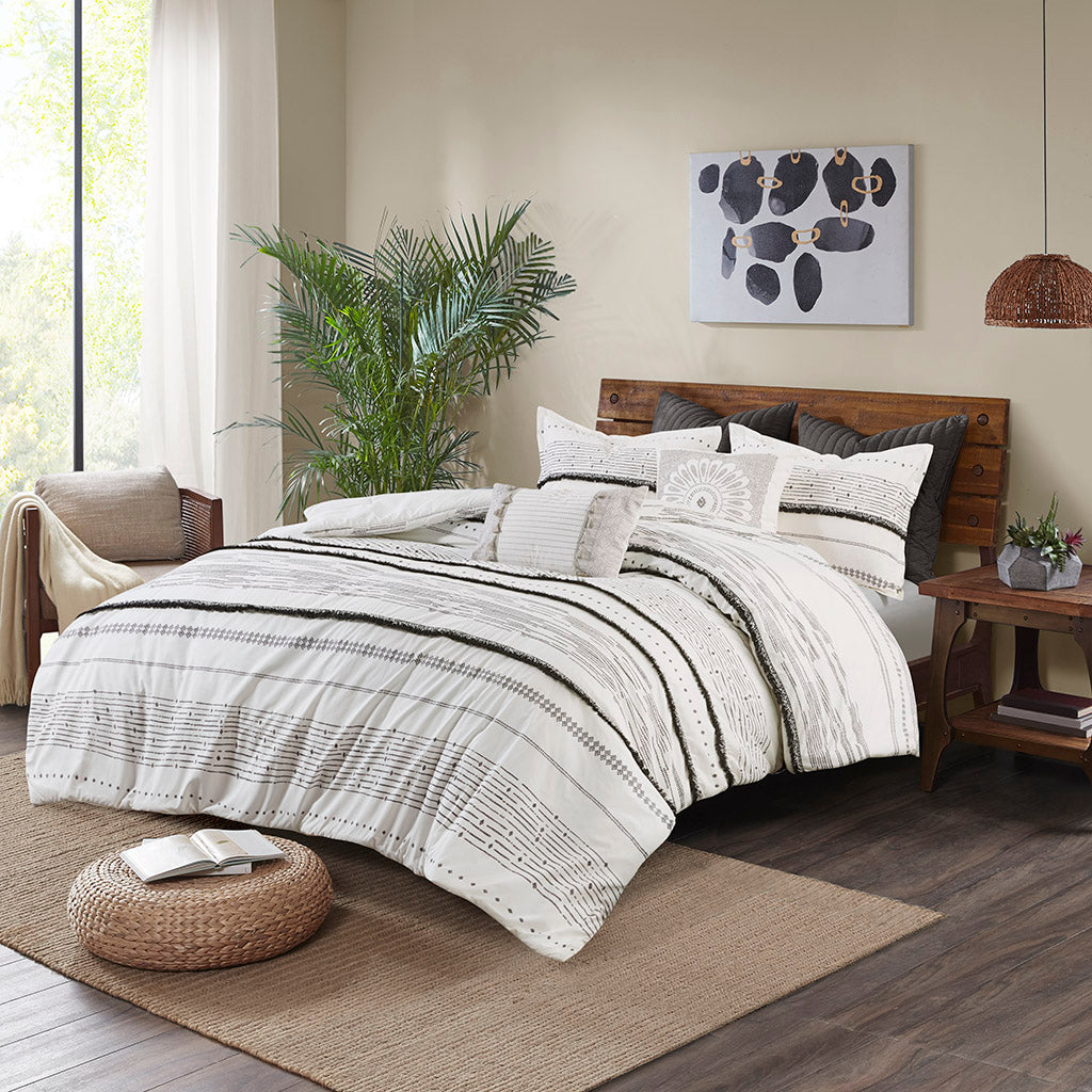 Nea Cotton Printed Comforter Set with Trims