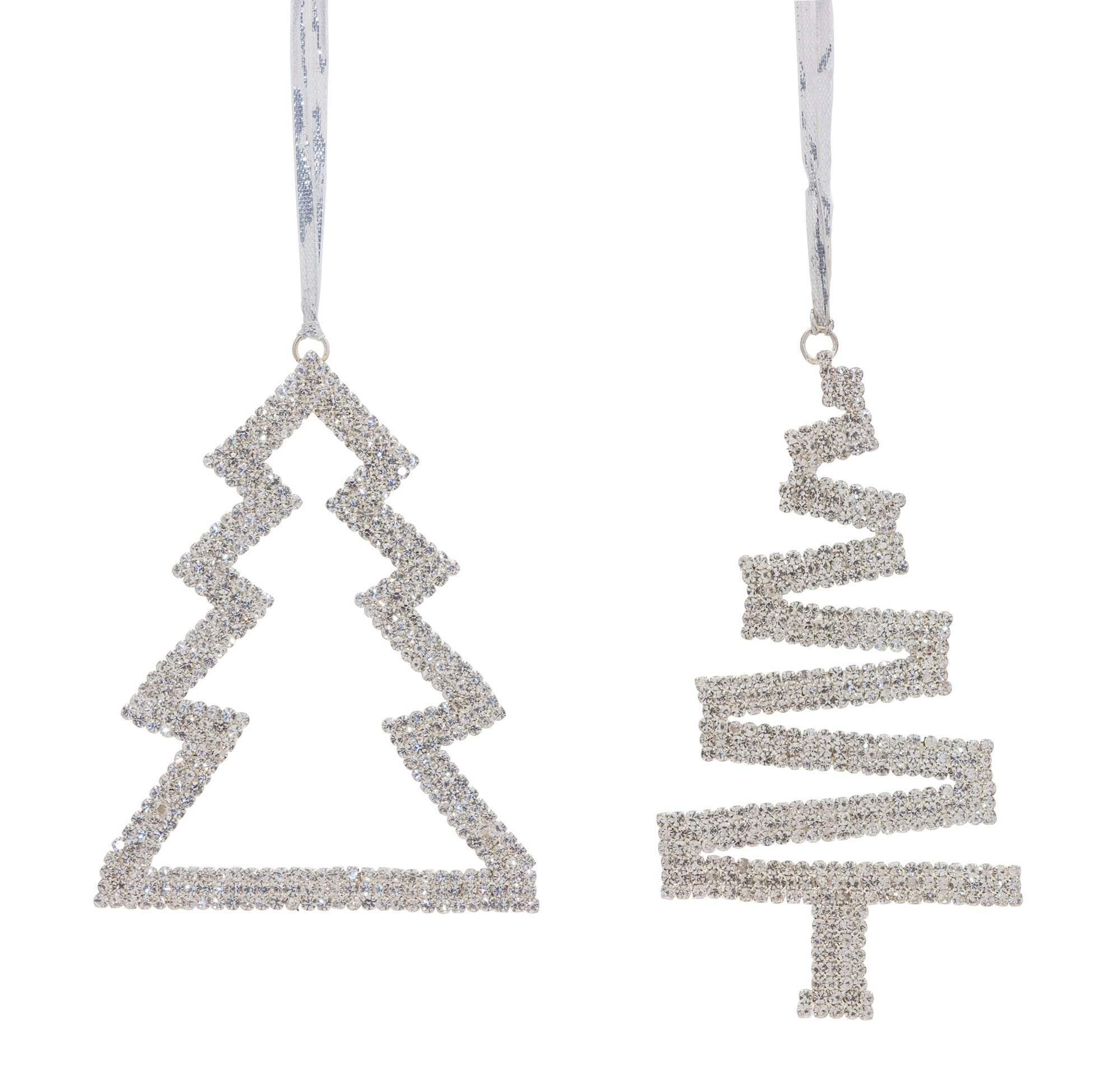 Jewel Tree (2 Asst) 4.75"H, 5.75"H Iron/Glass