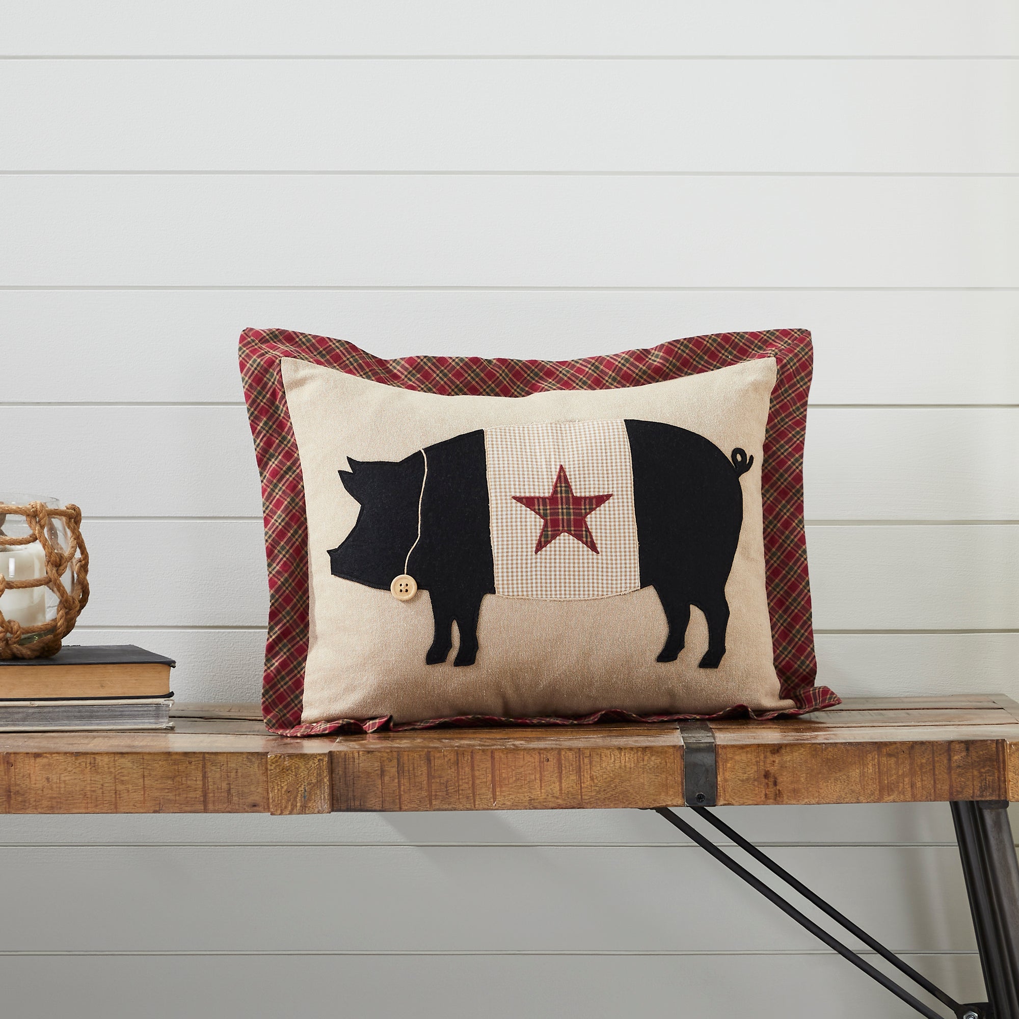 Cider Mill Primitive Pig Pillow