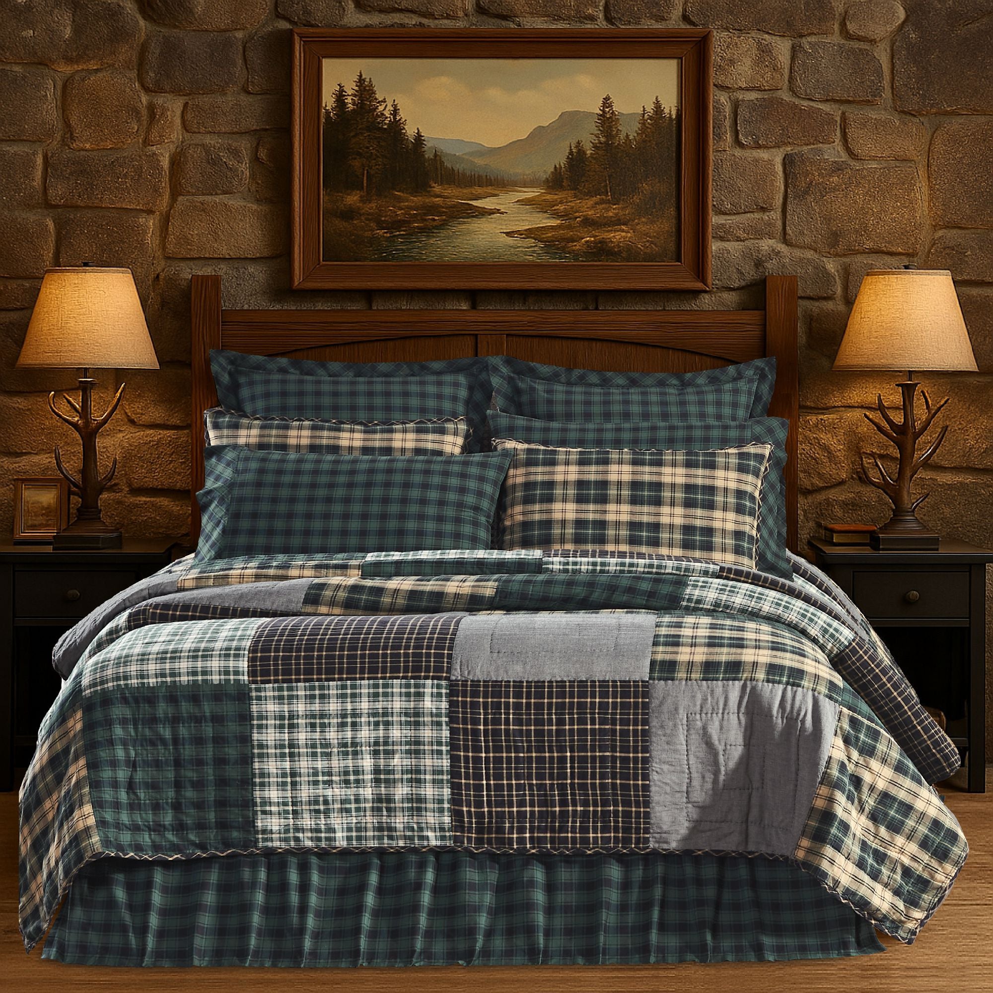 Pine Grove Twin Quilt 68Wx86L