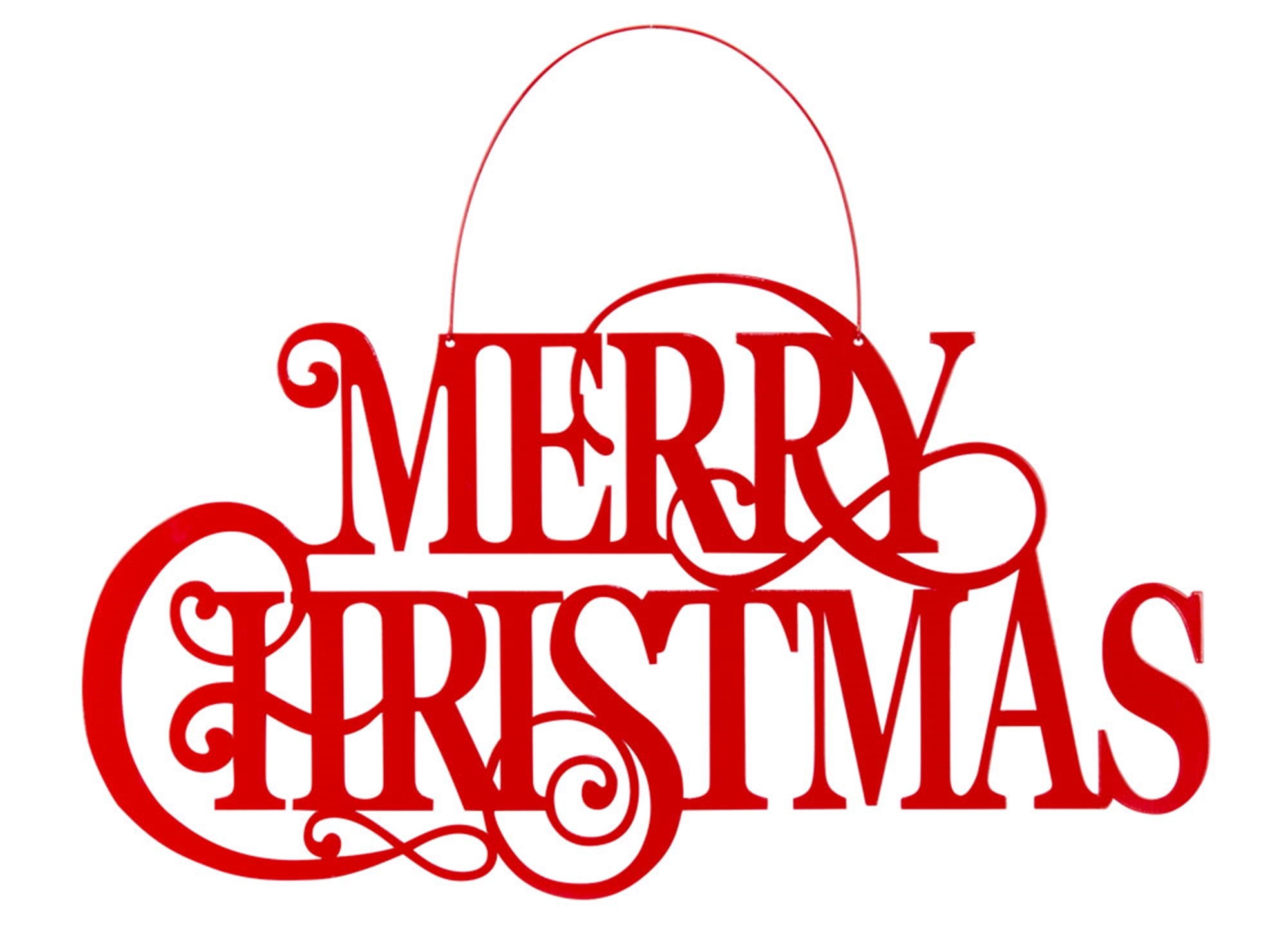 Merry Christmas Sign 22"L x 17.5"H Iron