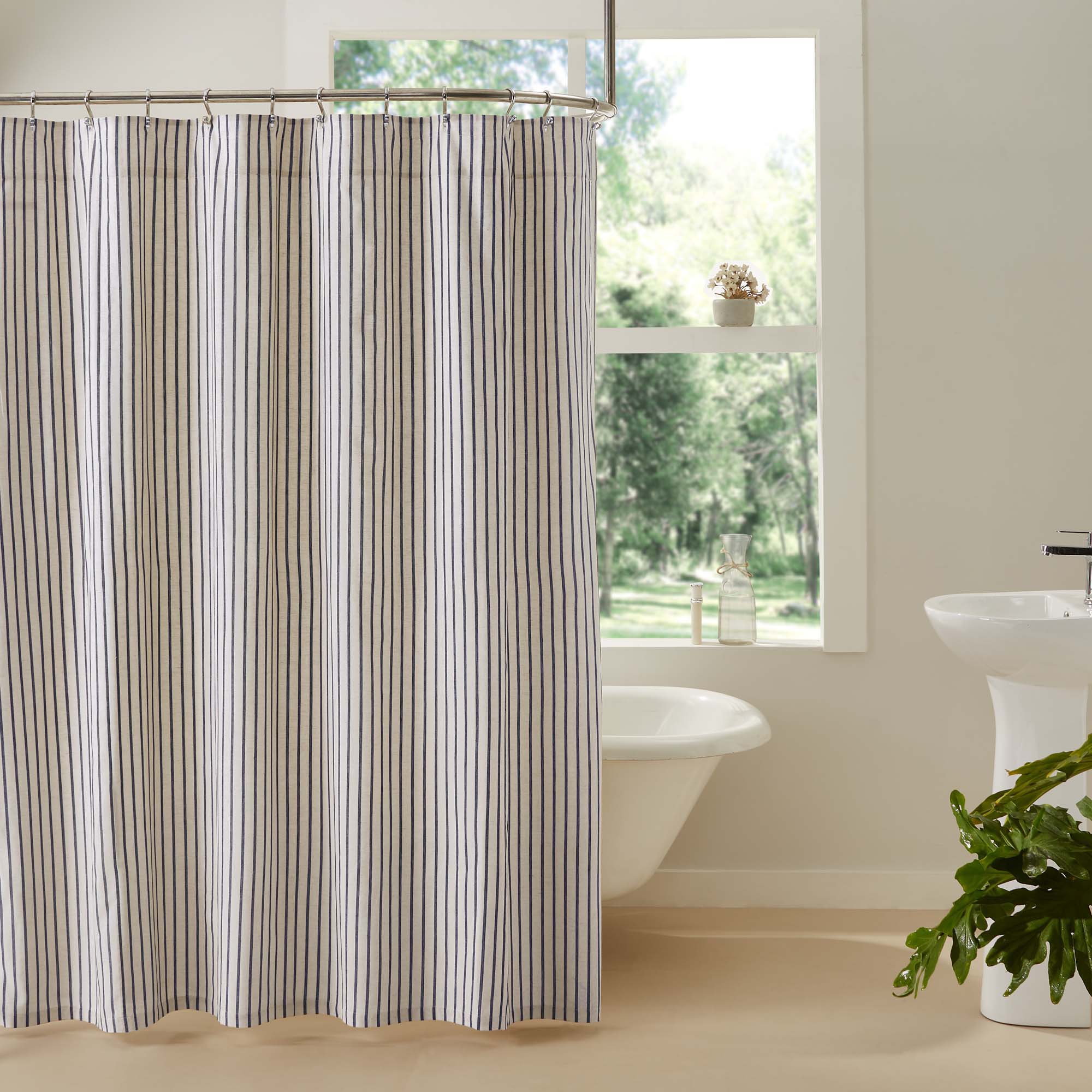 Kaila Ticking Stripe Shower Curtain