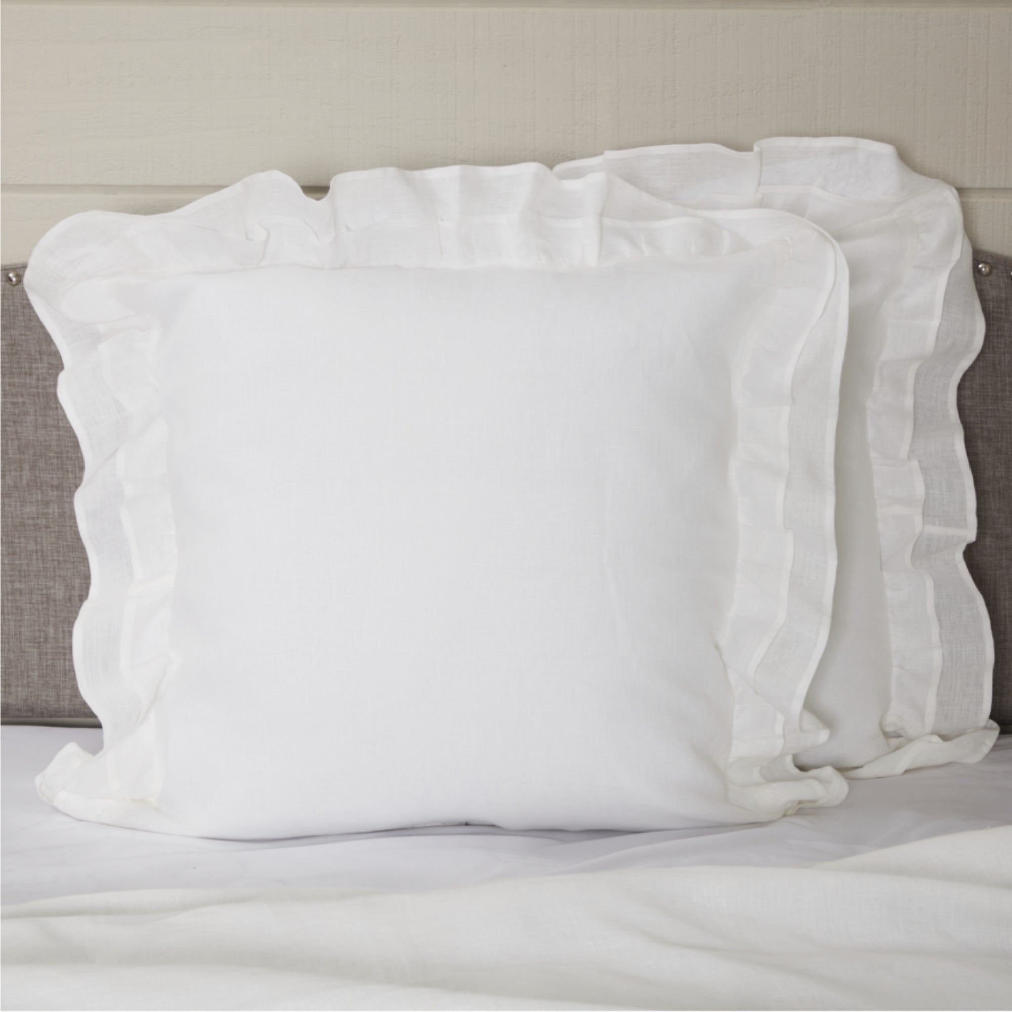Provincial Linen White Euro Sham