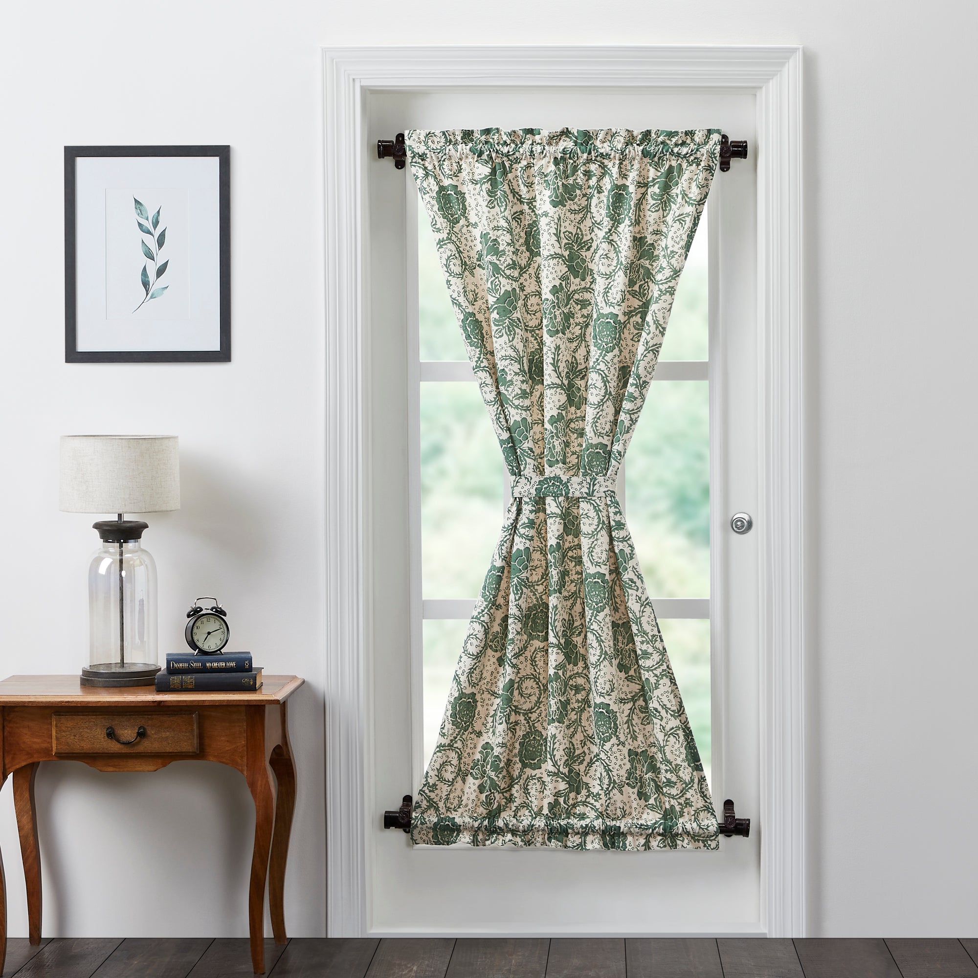 Dorset Green Floral Door Panel