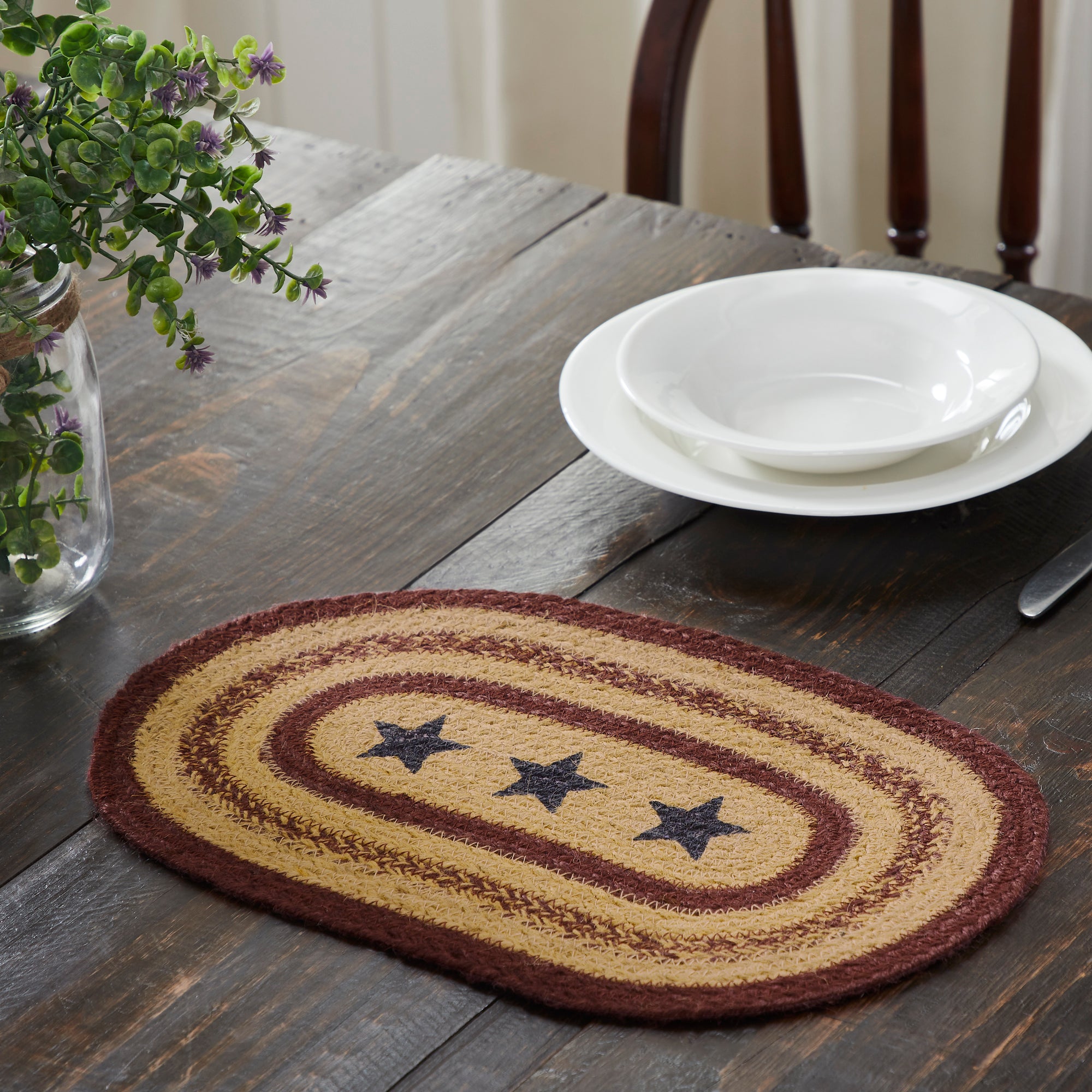 Potomac Jute Placemat Stencil Stars