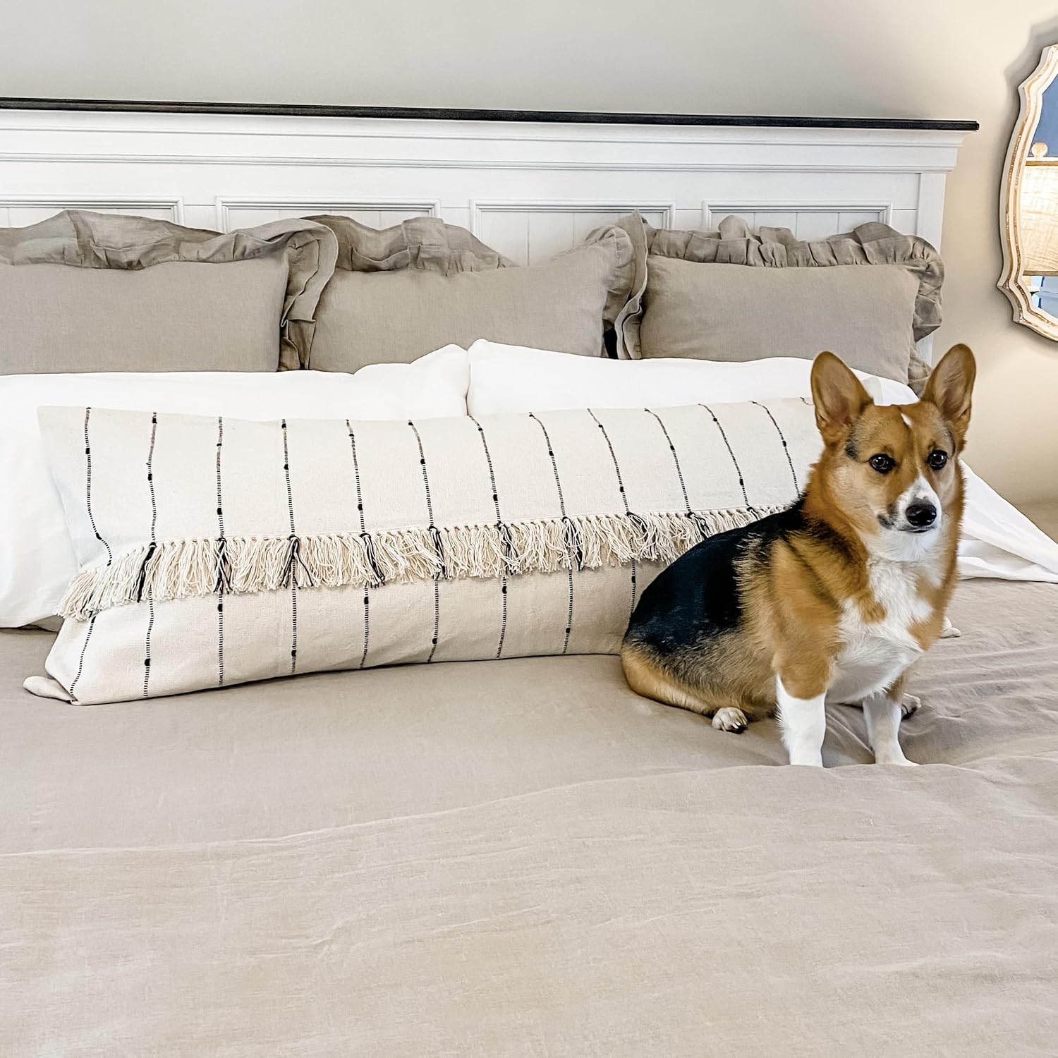 Farmcloth Stripe Body Pillow Cover