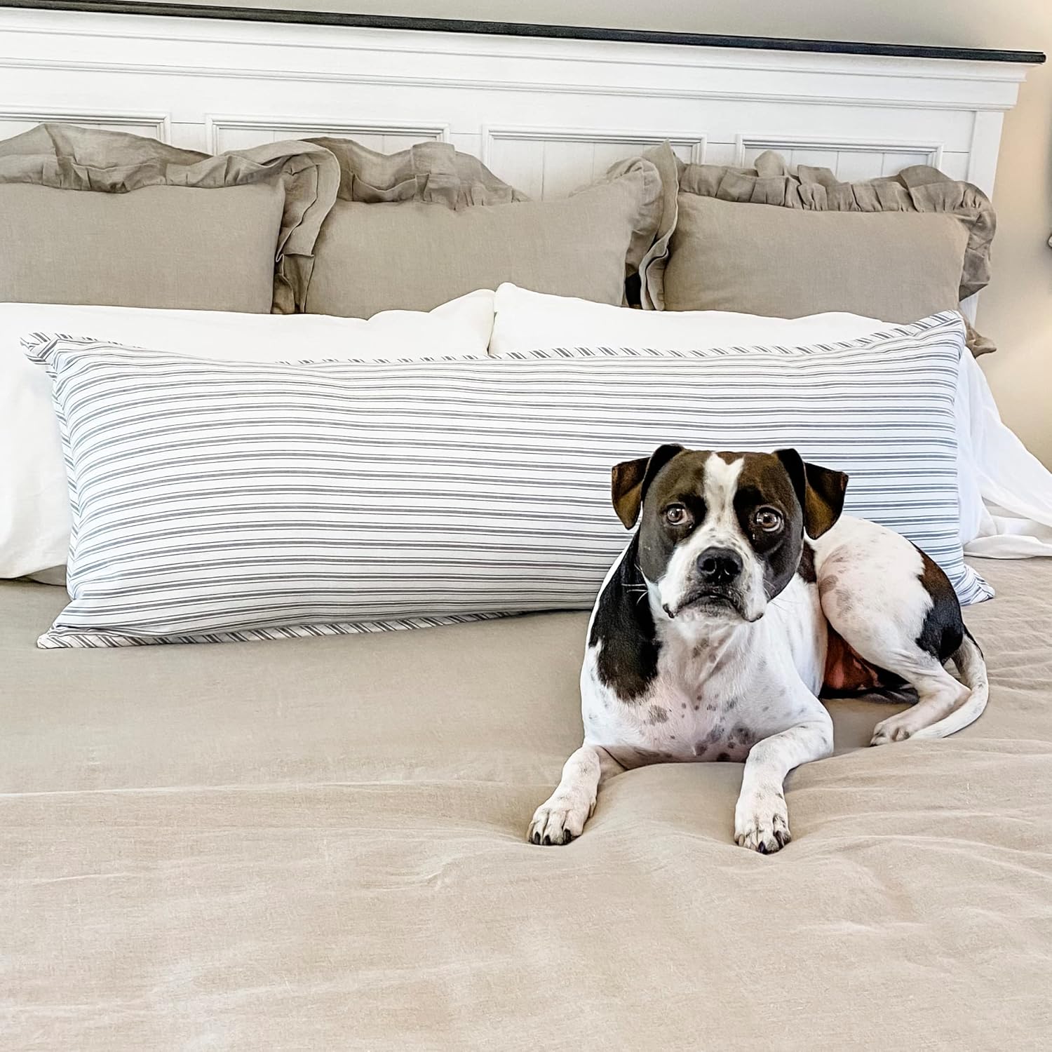 Timeless Ticking Gray Body Pillow Cover