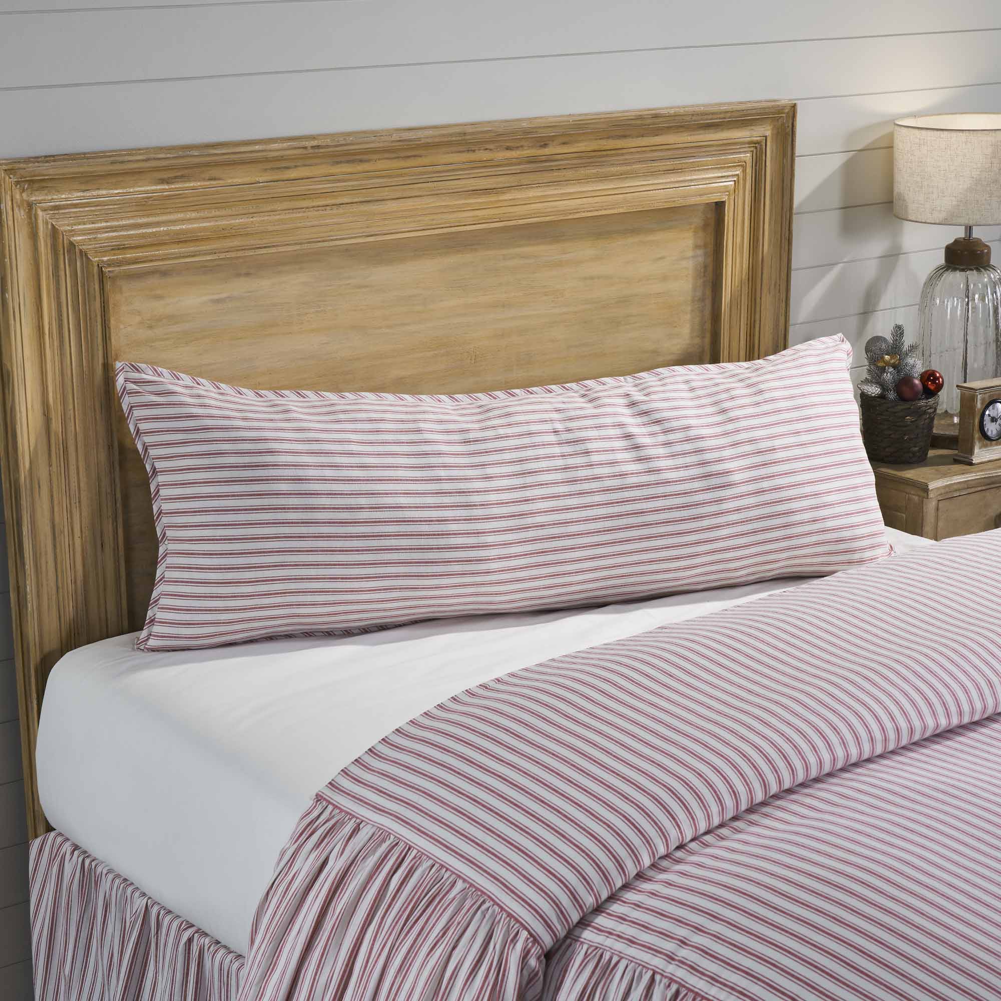 Timeless Ticking Red Body Pillow Cover