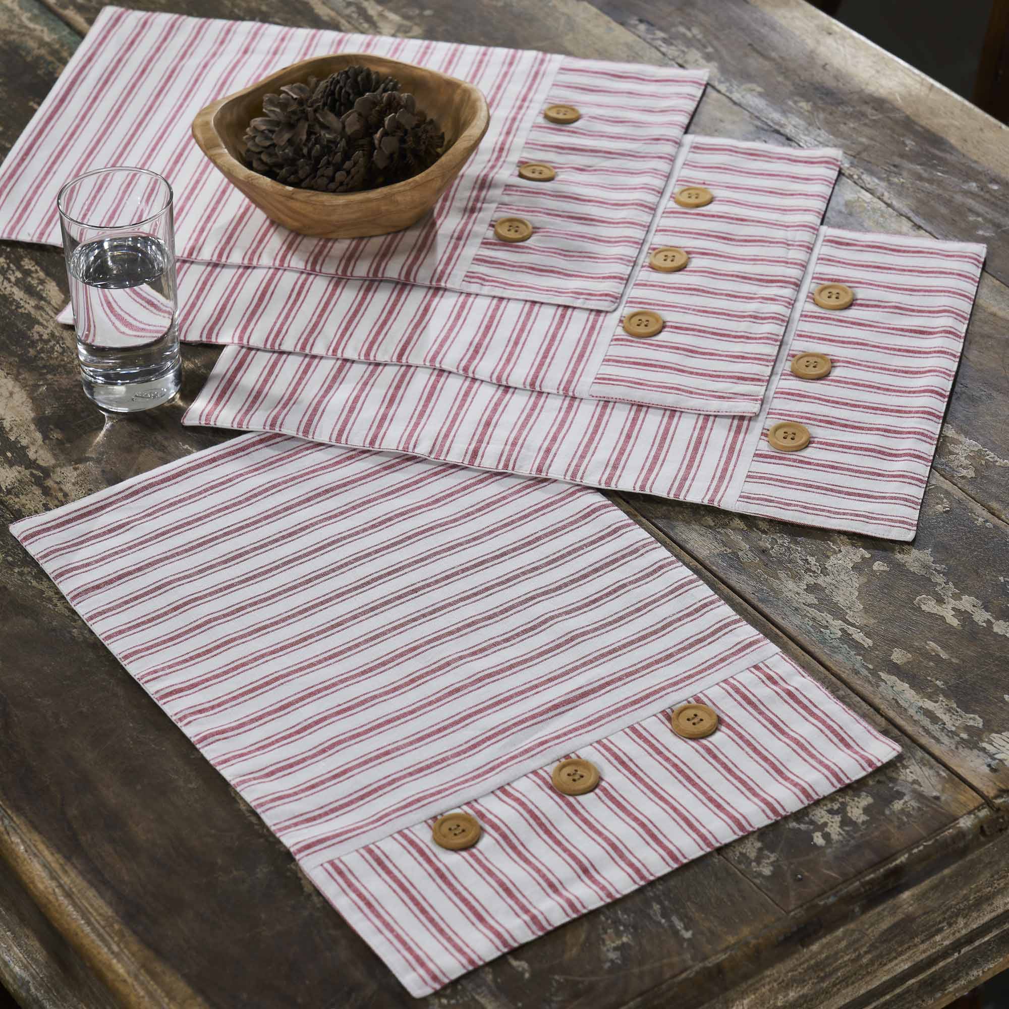 Timeless Ticking Red Placemat Set of 4