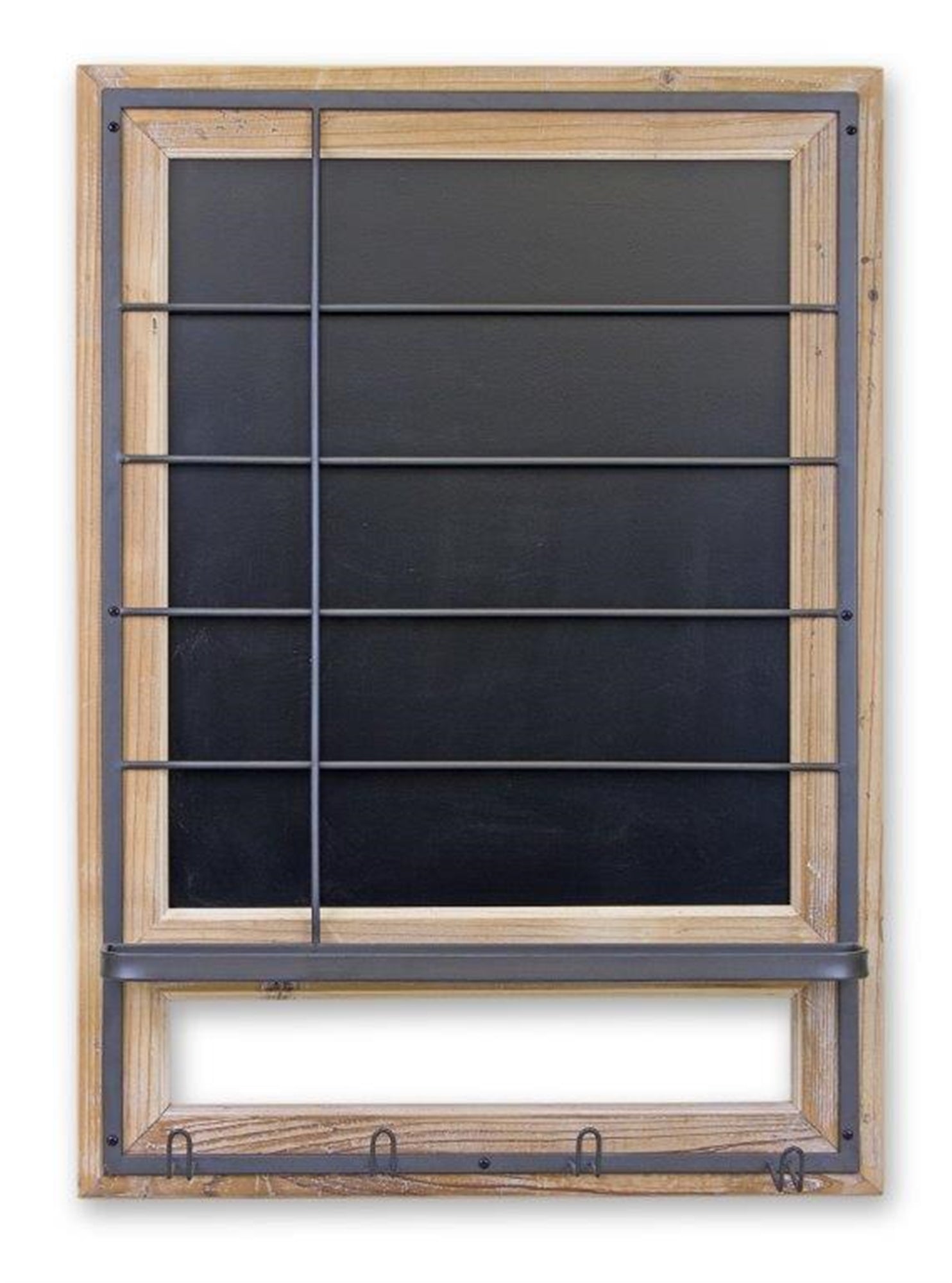 Blackboard w/Hooks 24.25"L x 34.25"H Wood/Metal
