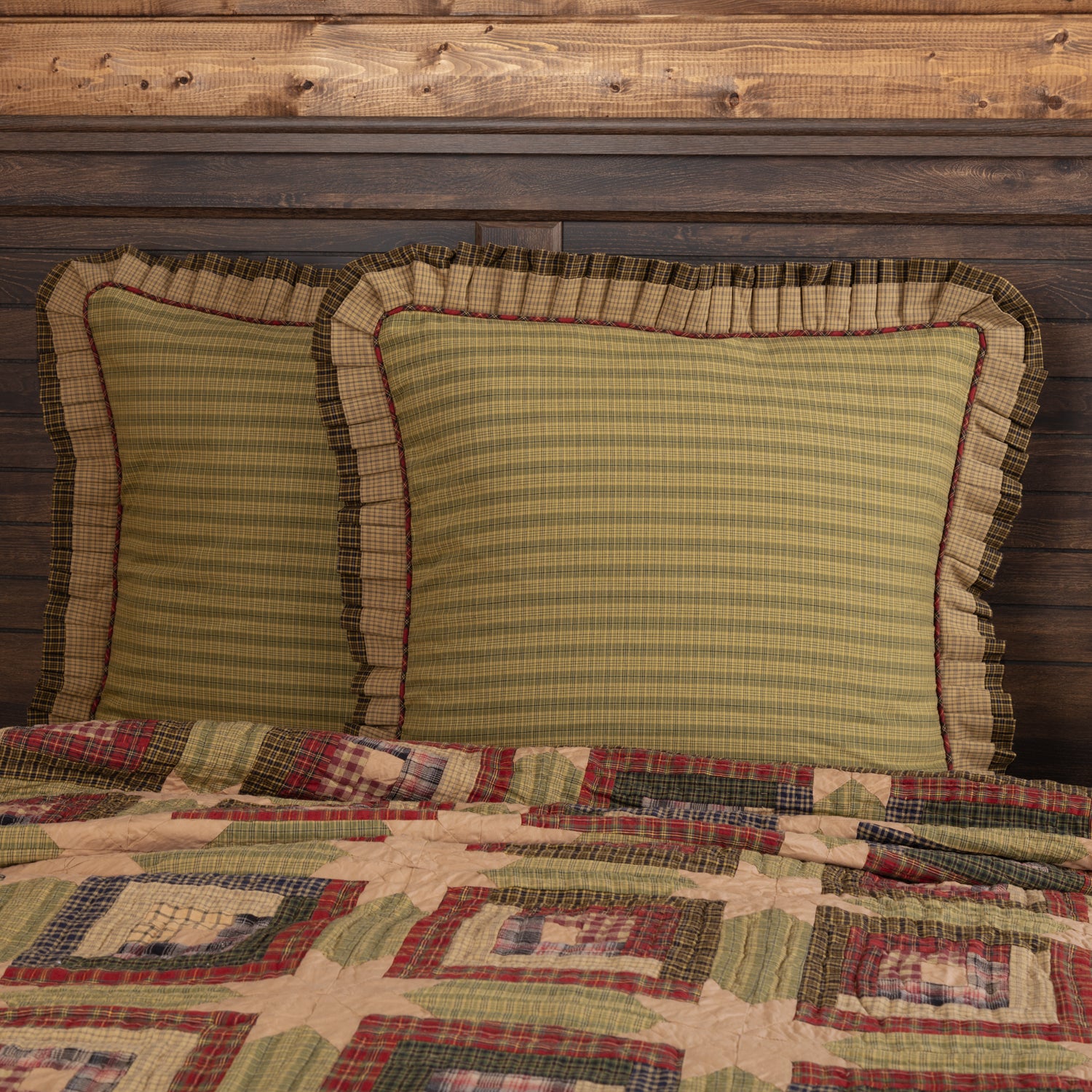 Tea Cabin Euro Sham Fabric Ruffled