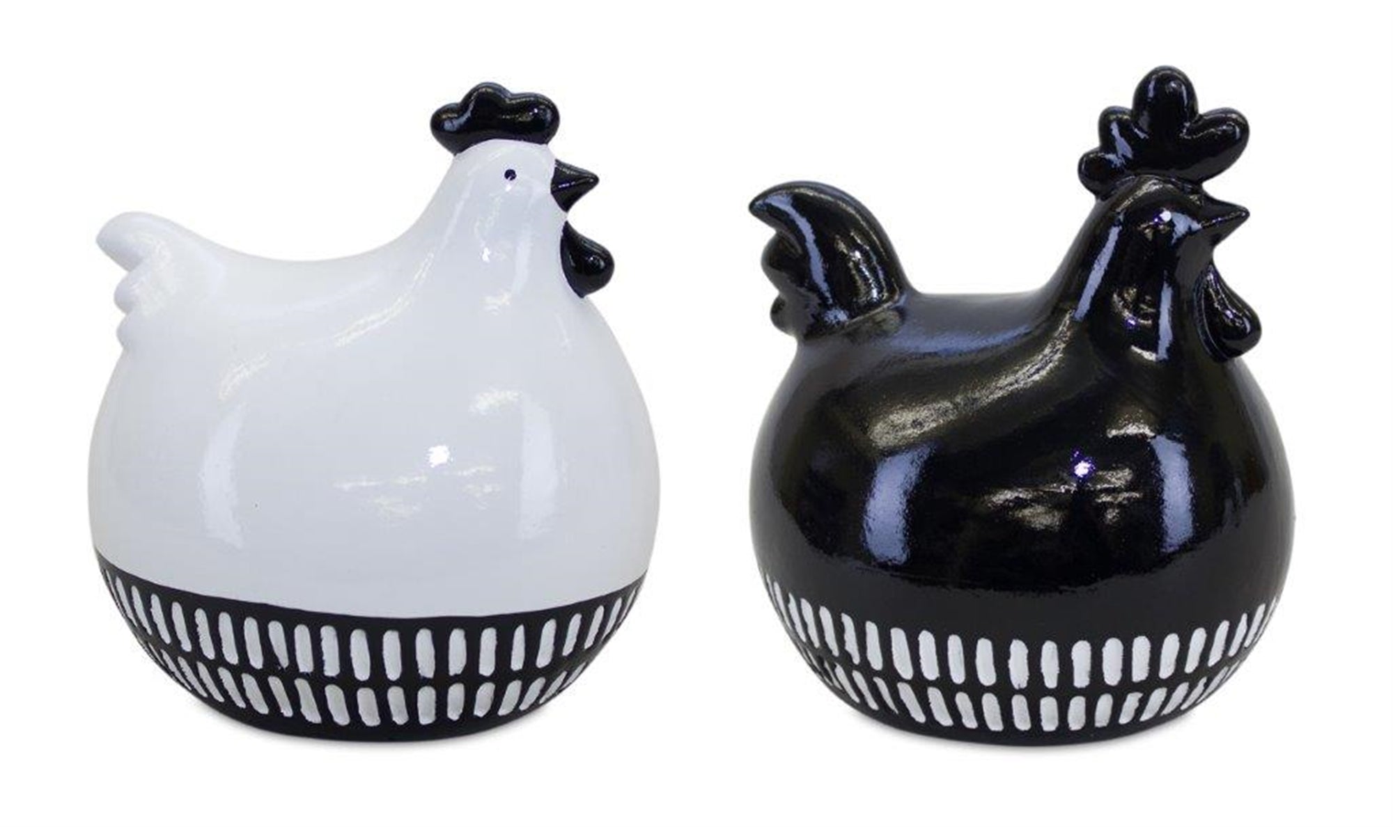 Chicken (2 Asst) 7.25"L x 8"H Terra Cotta