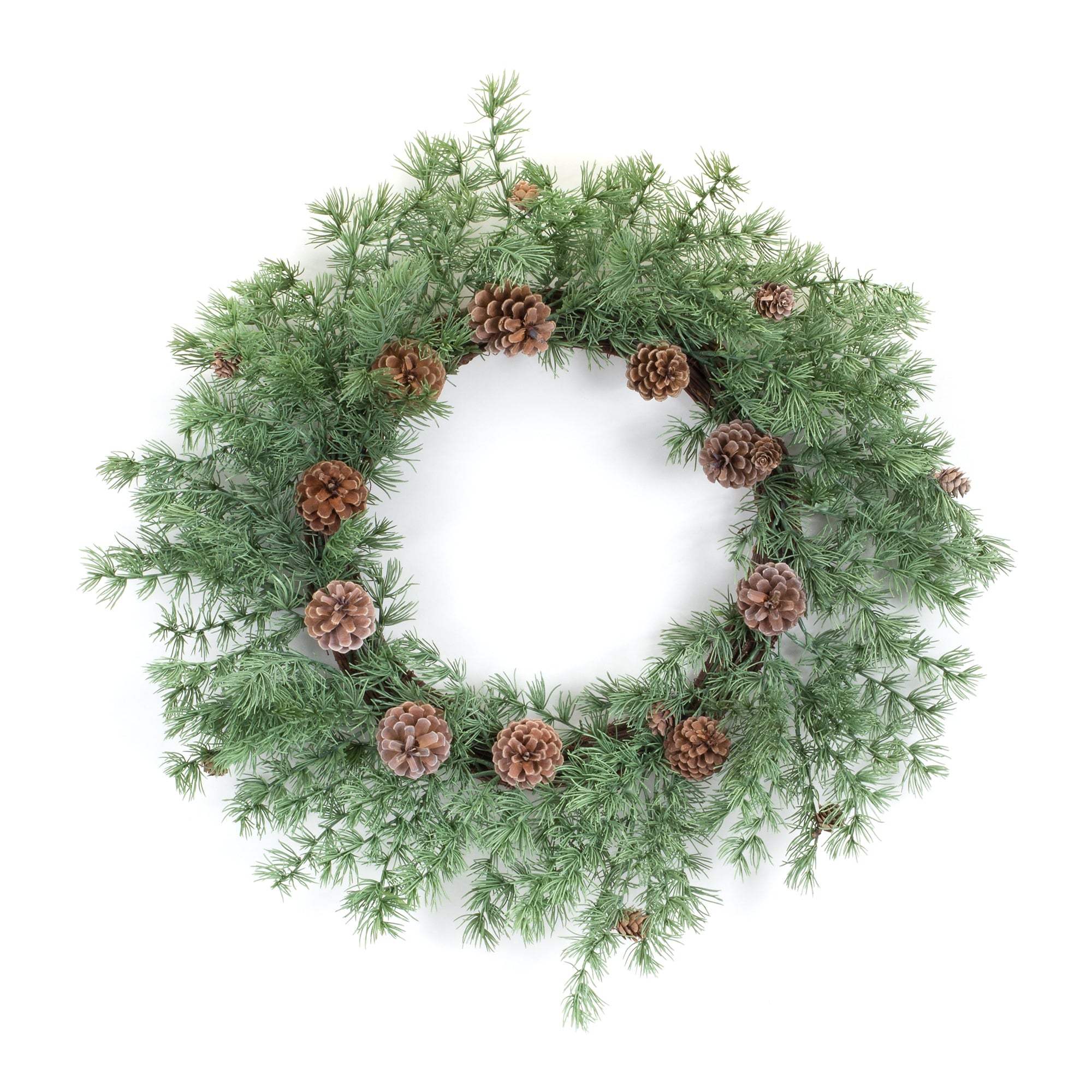 Pine Wreath w/Pine Cones 24”D