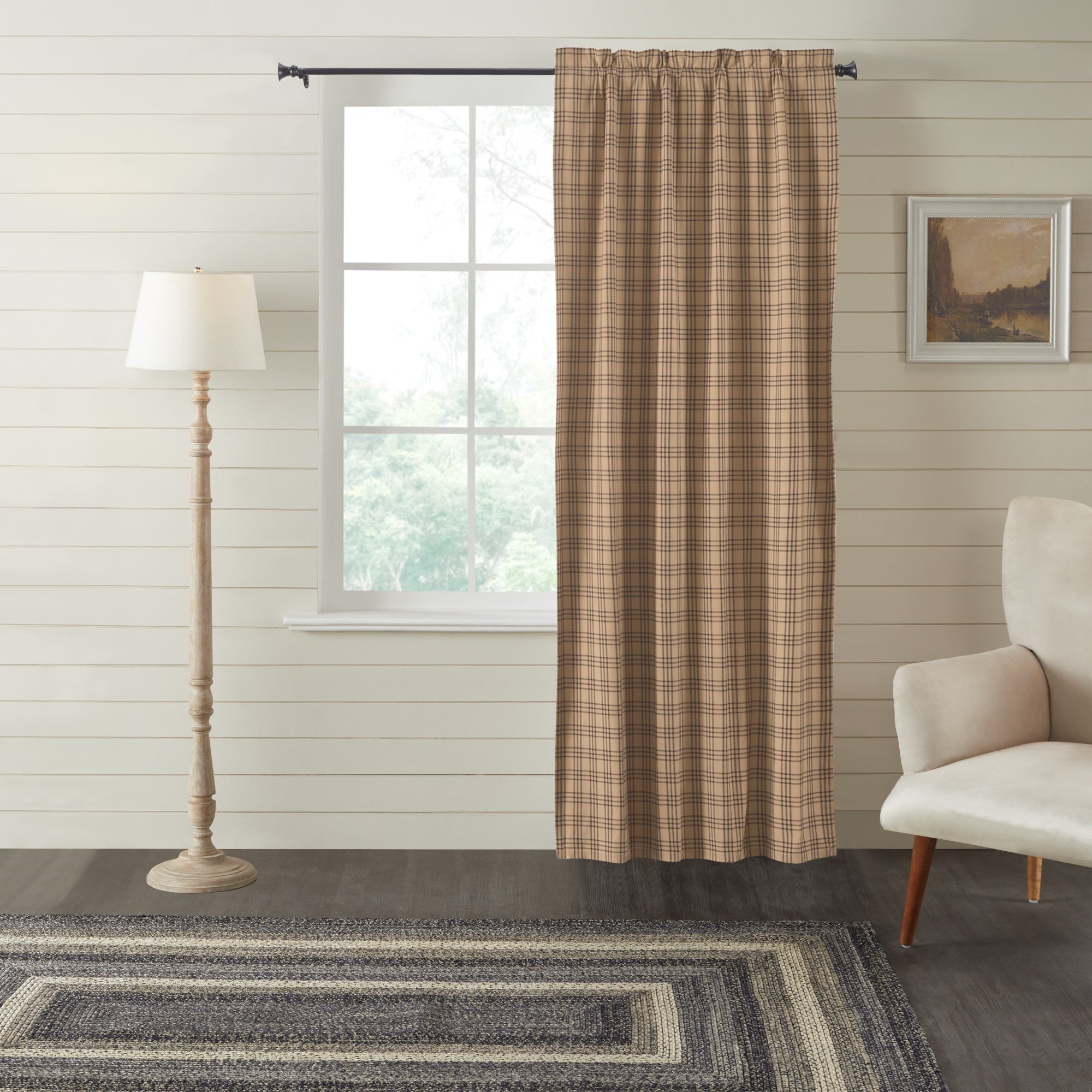 Sawyer Mill Charcoal Plaid Blackout Panel