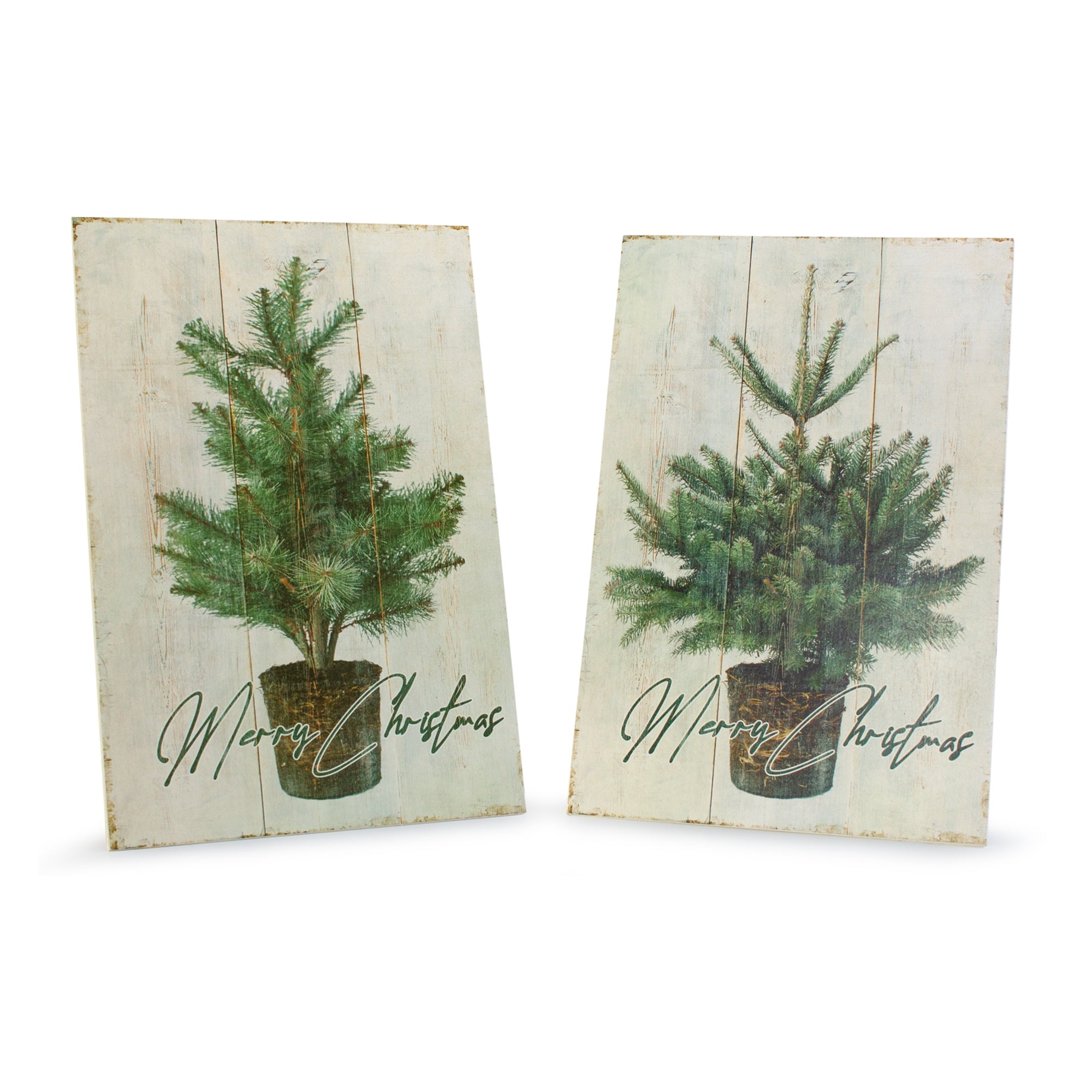 Tree Plaque (2 set of) 7.75"L x 11.5"H MDF/Wood