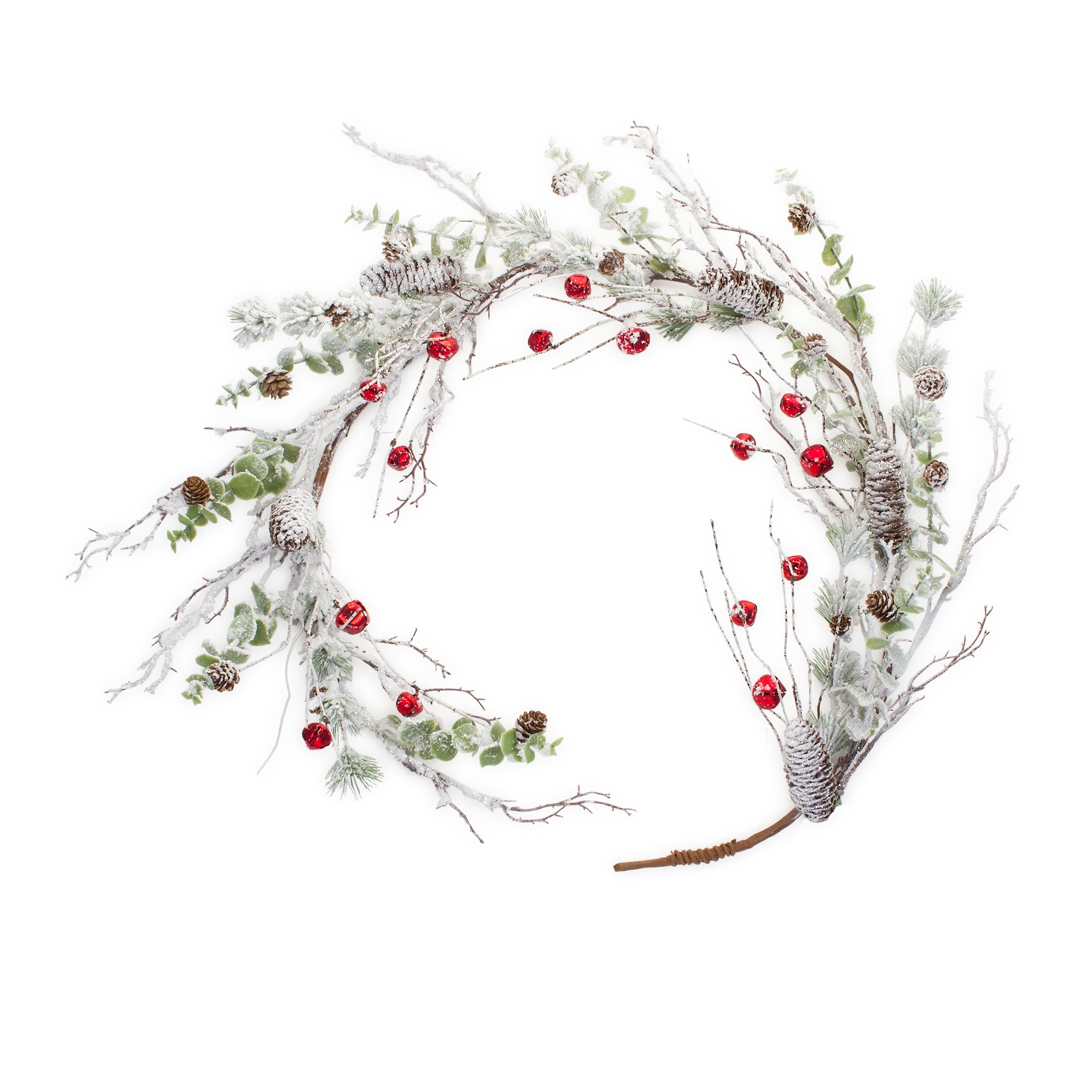 Snow Pine Garland w/Sleigh Bells 5'L