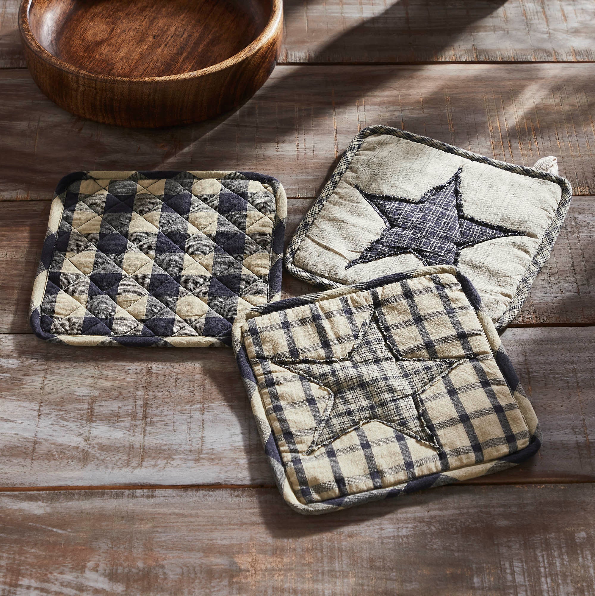 My Country Patchwork Pot Holder Set of 3