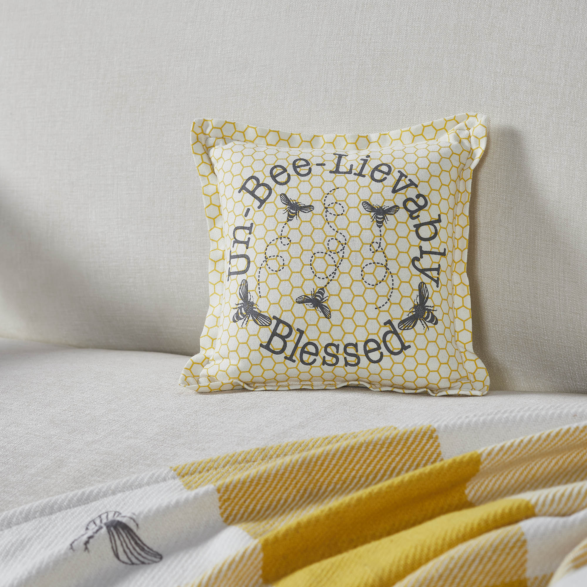 Buzzy Bees Un-Bee-Lievably Blessed Pillow